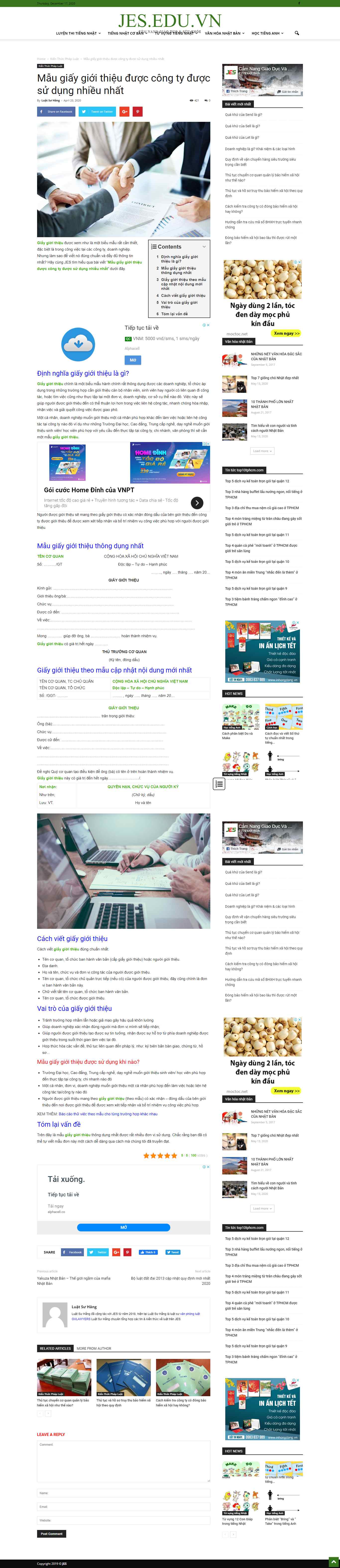 Thiết kế Web miễn phí jes.edu.vn