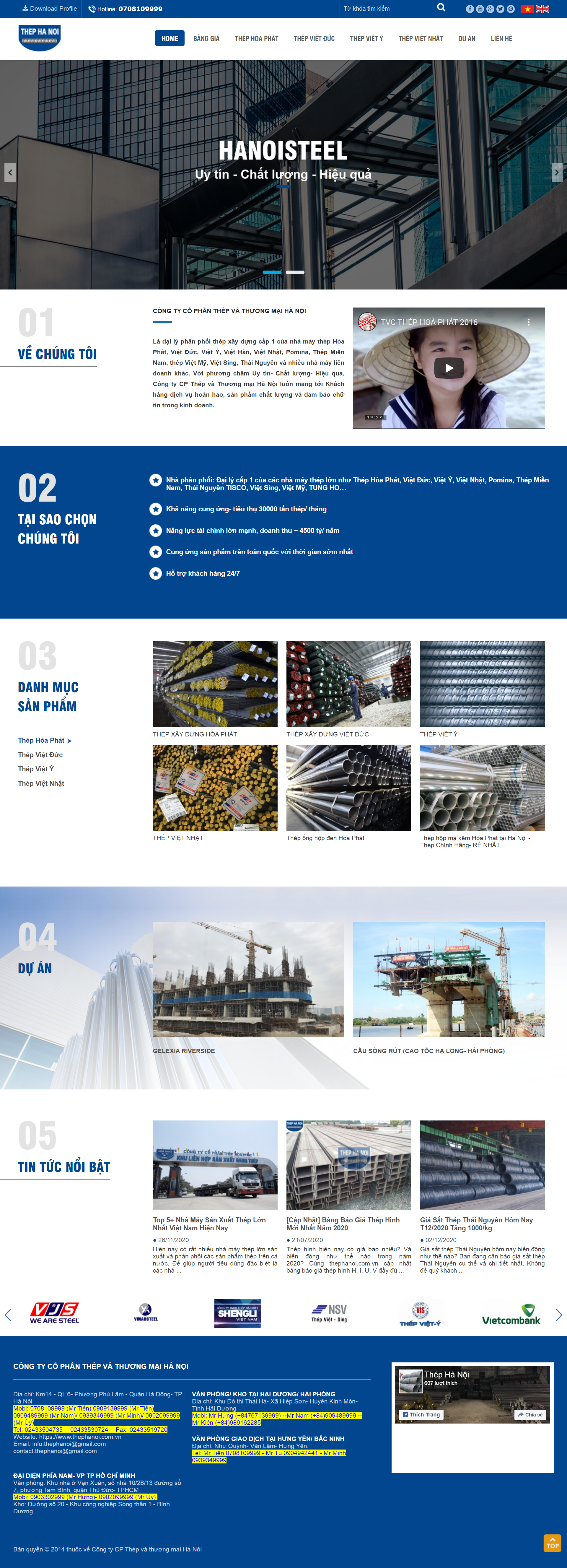 Thiết kế Web thép thephanoi.com.vn