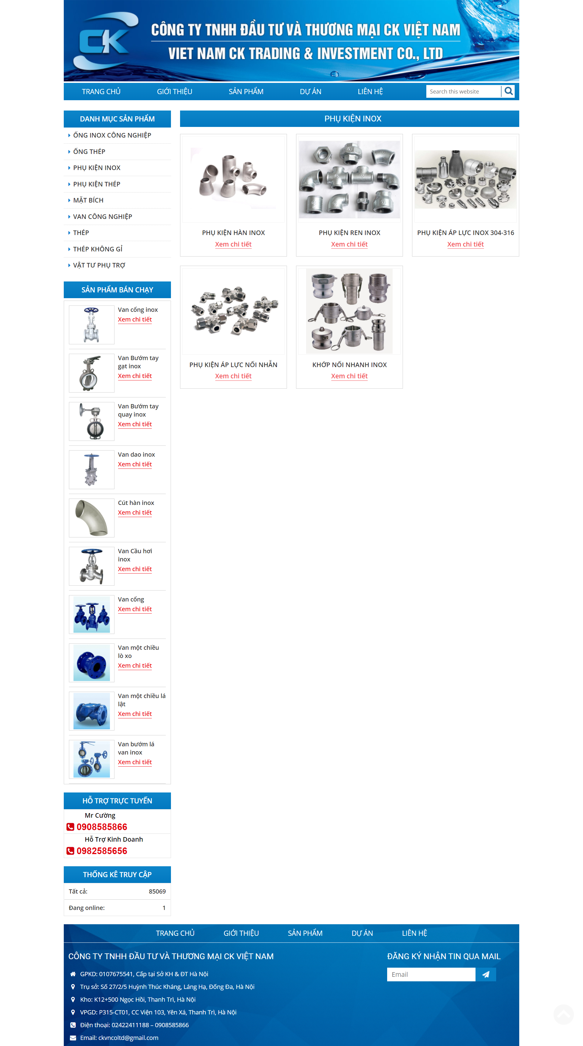Thiết kế Web inox ckvinasteel.vn