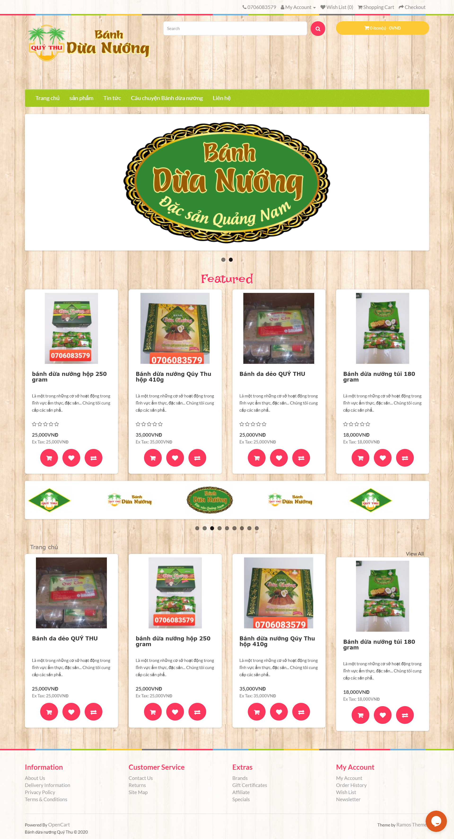 Thiết kế Web bánh kẹo banhduanuongquangnam.com