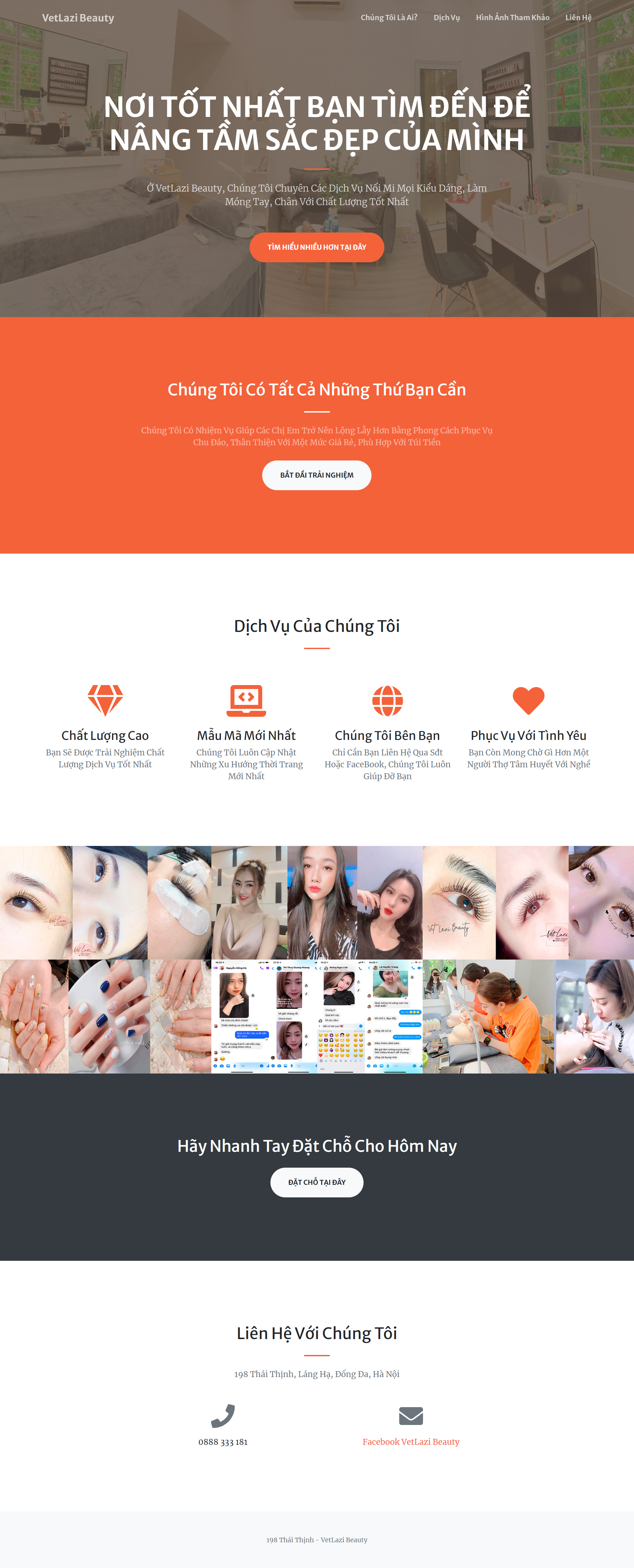 Thiết kế Web salon nails vetlazi.vn