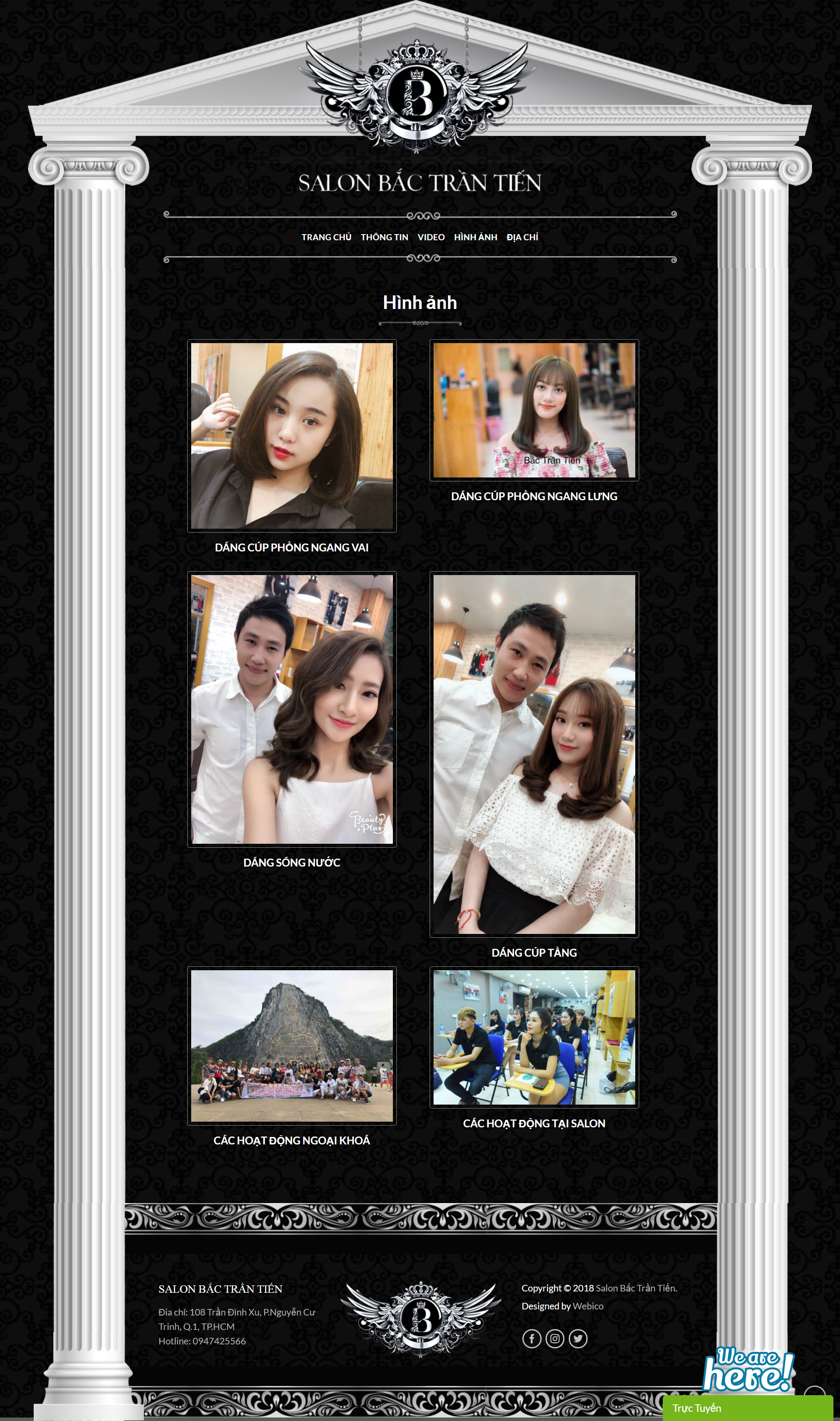 Thiết kế Web salon tóc salonbactrantien.com