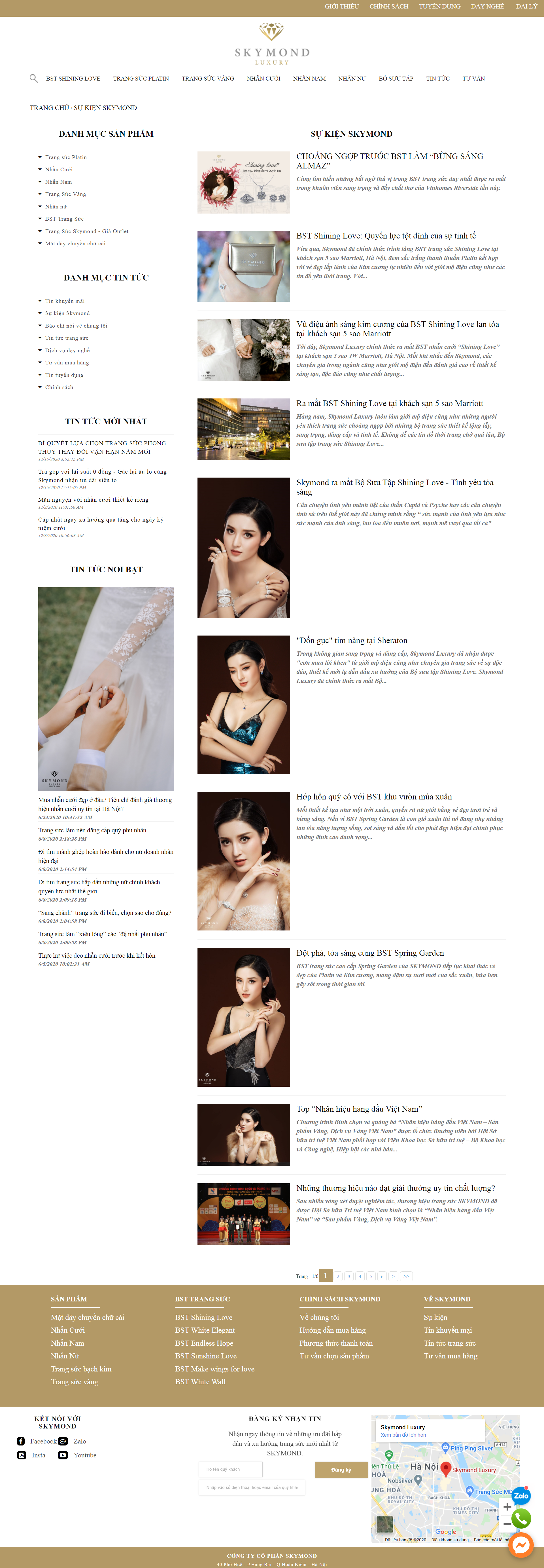Thiết kế Web vàng bạc skymond.vn