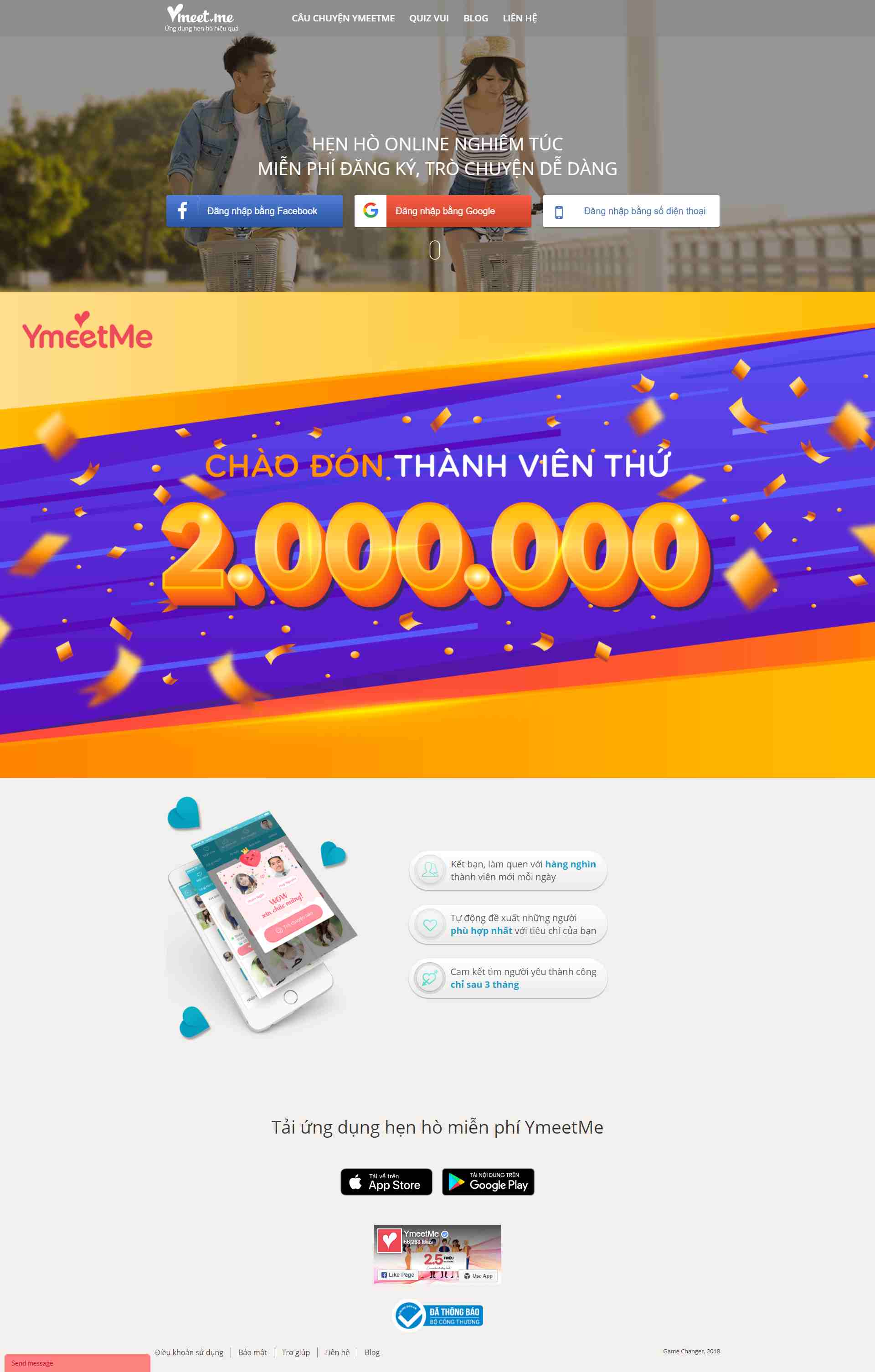 Thiết kế Web hẹn hò m.ymeet.me