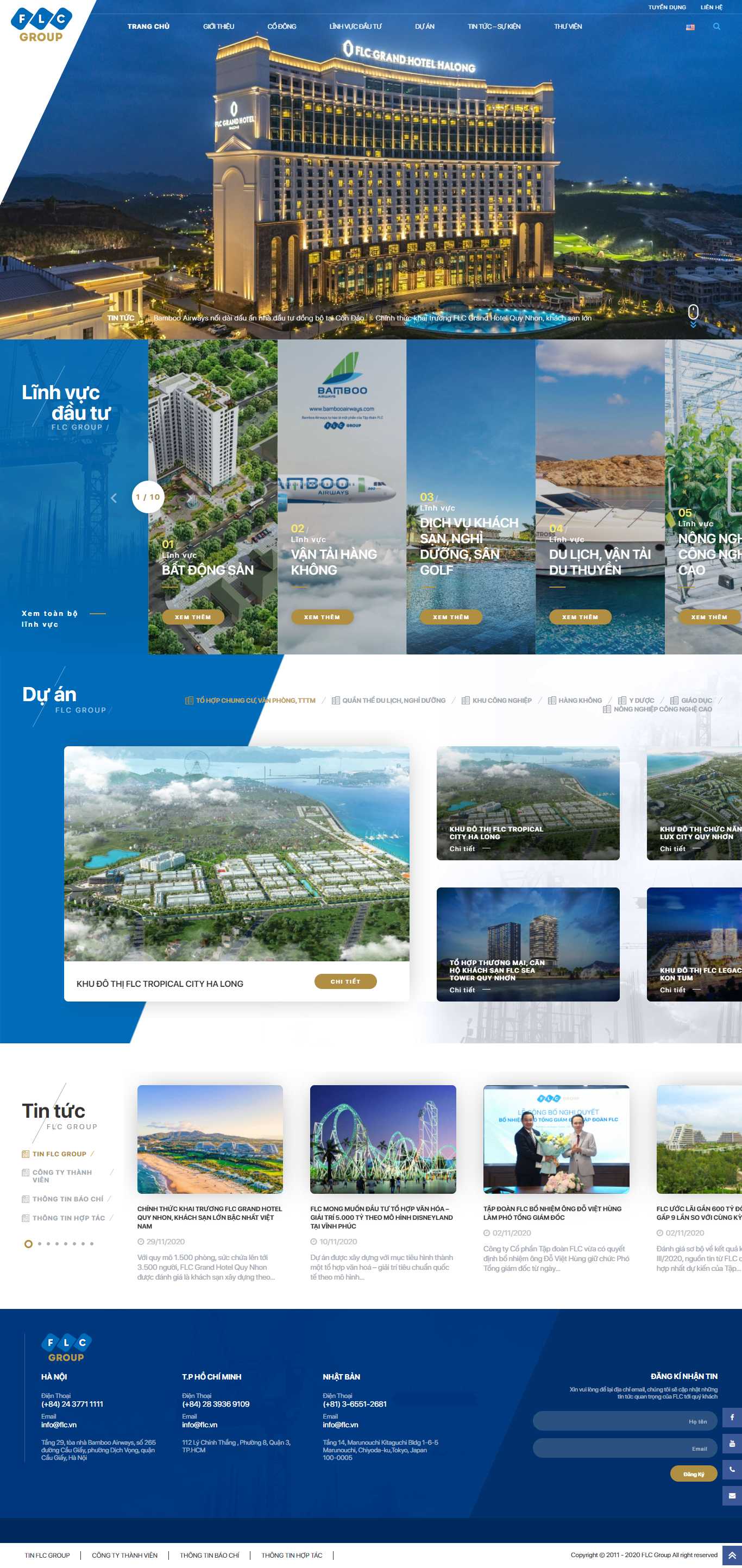 Thiết kế Web landing page flc.vn
