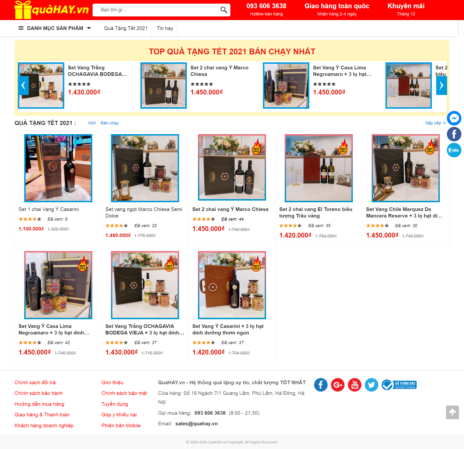 Thiết kế Web quà tết quahay.vn