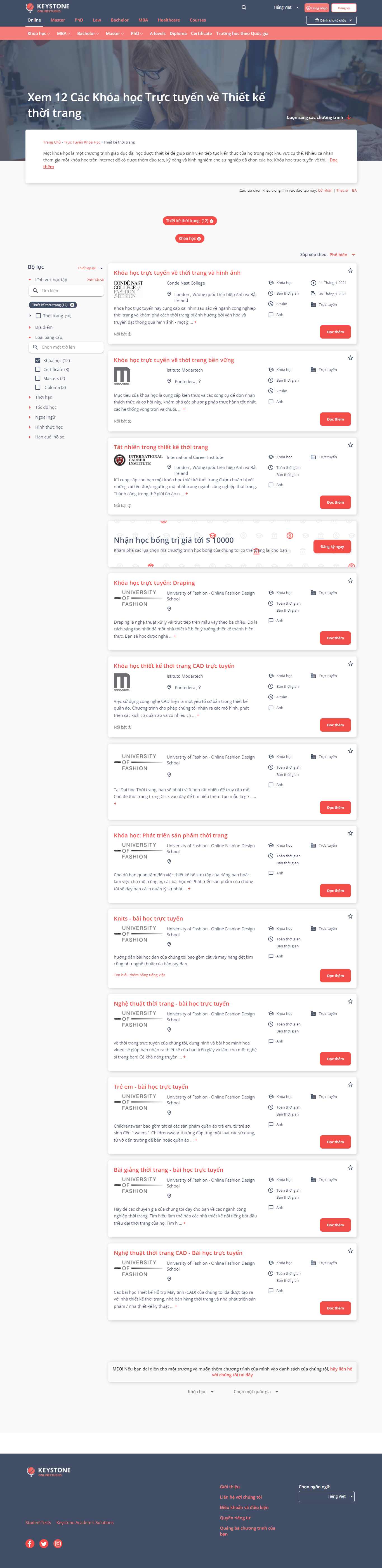 Thiết kế Web thiết kế thời trang onlinestudies.vn