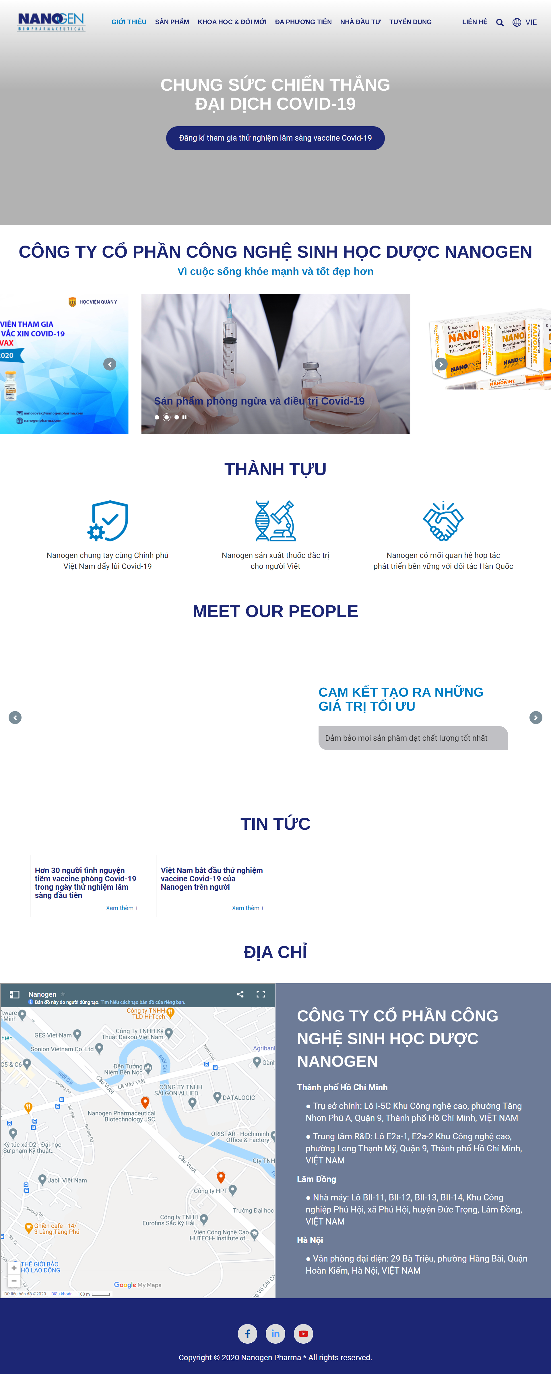 Thiết kế Web công ty nanogenpharma.com