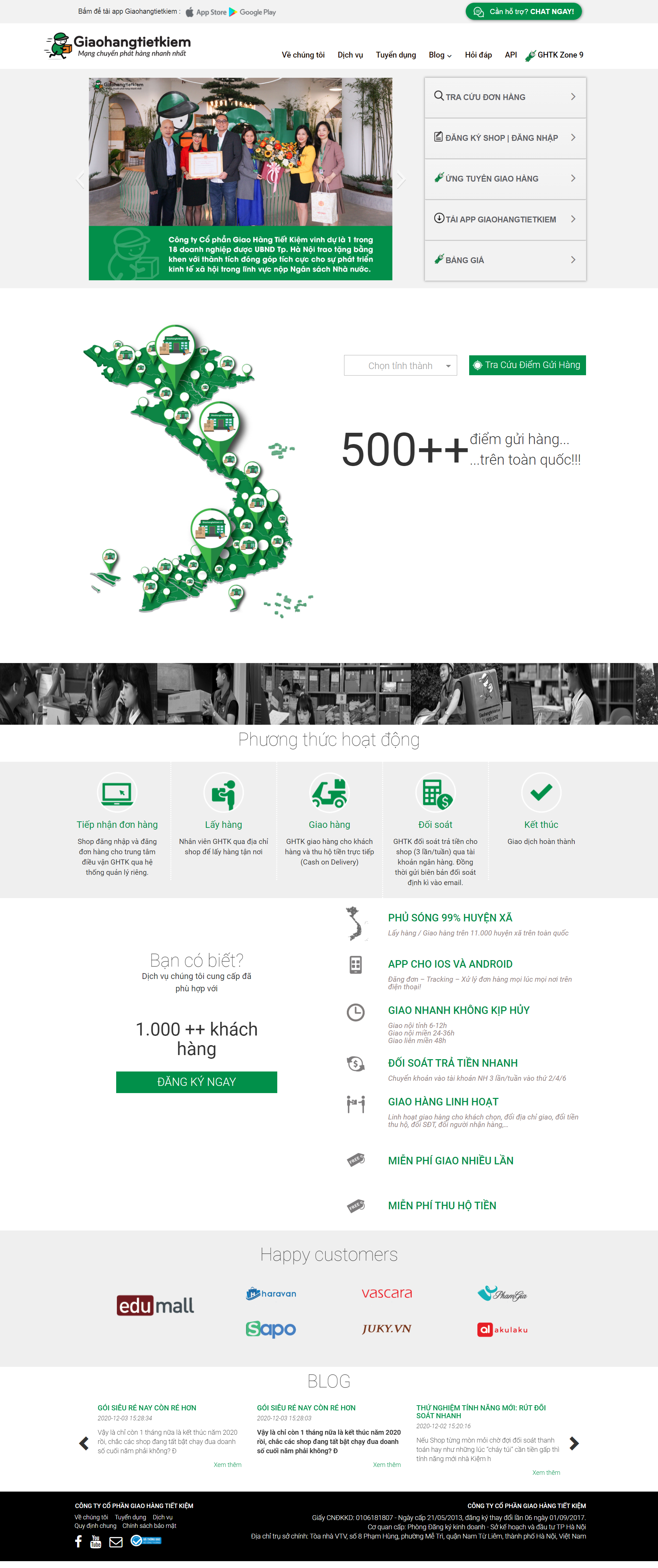 Thiết kế Web công ty giaohangtietkiem.vn