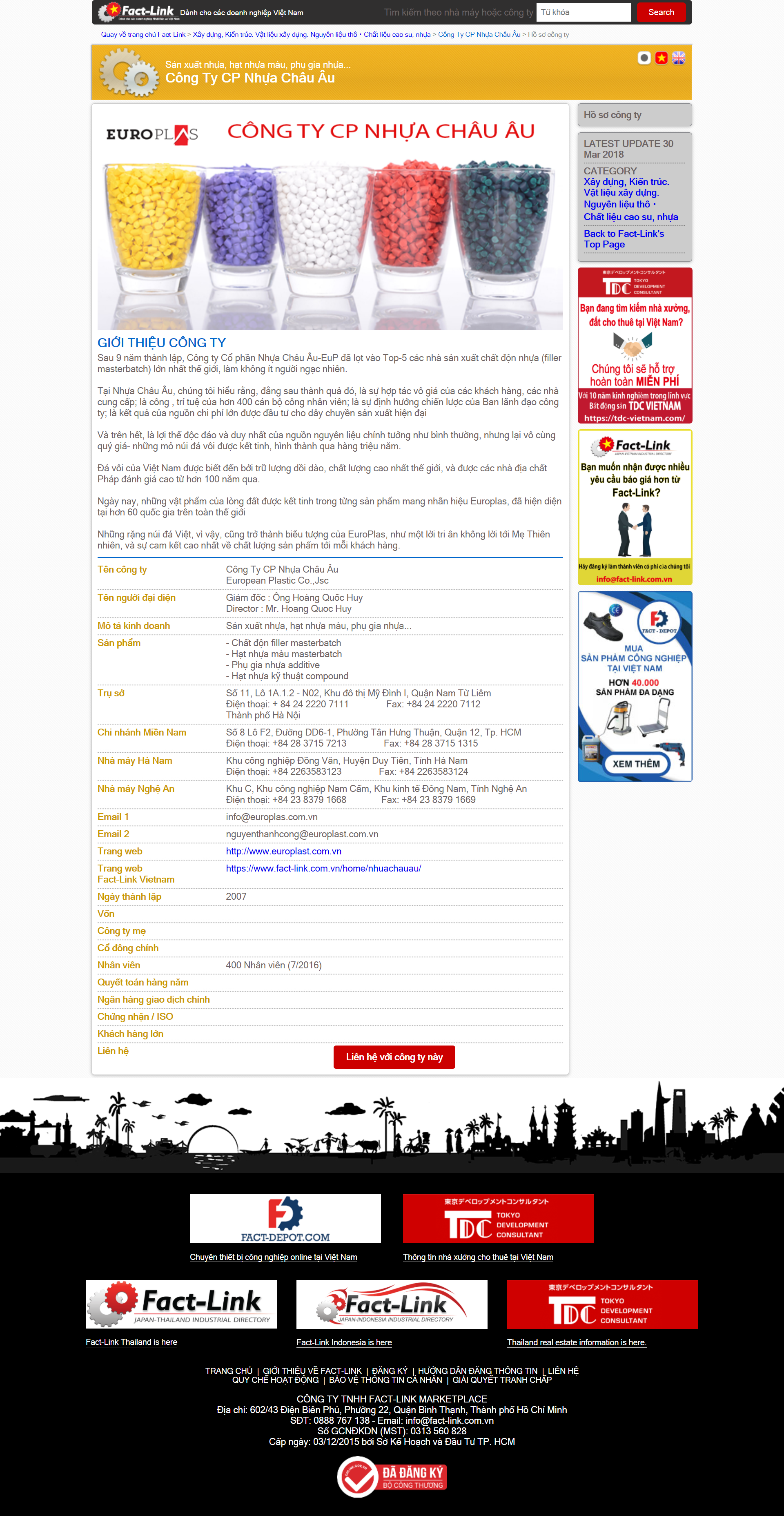 Thiết kế Web công ty fact-link.com.vn