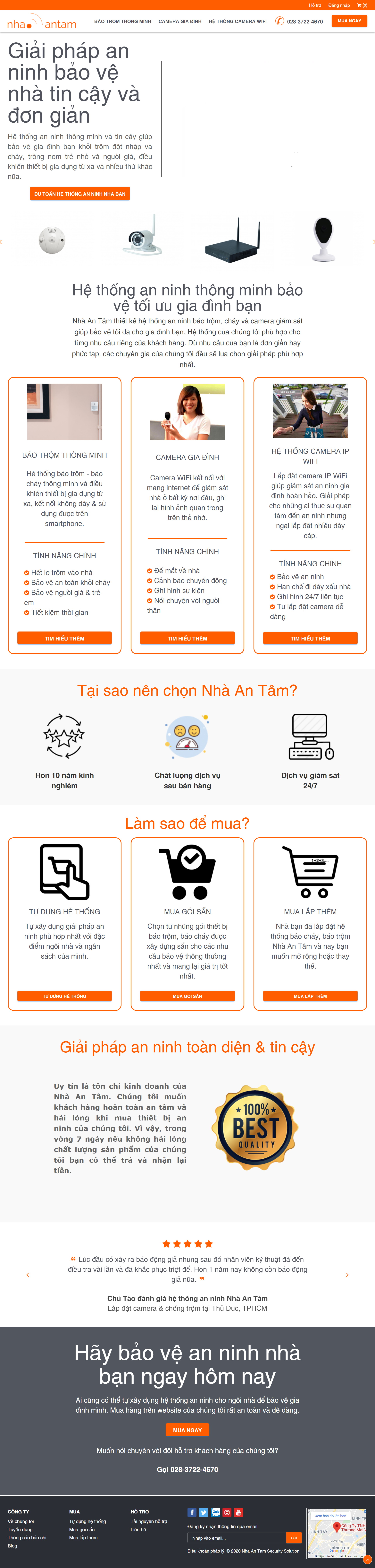 Thiết kế Web hệ thống an ninh nhaantam.com