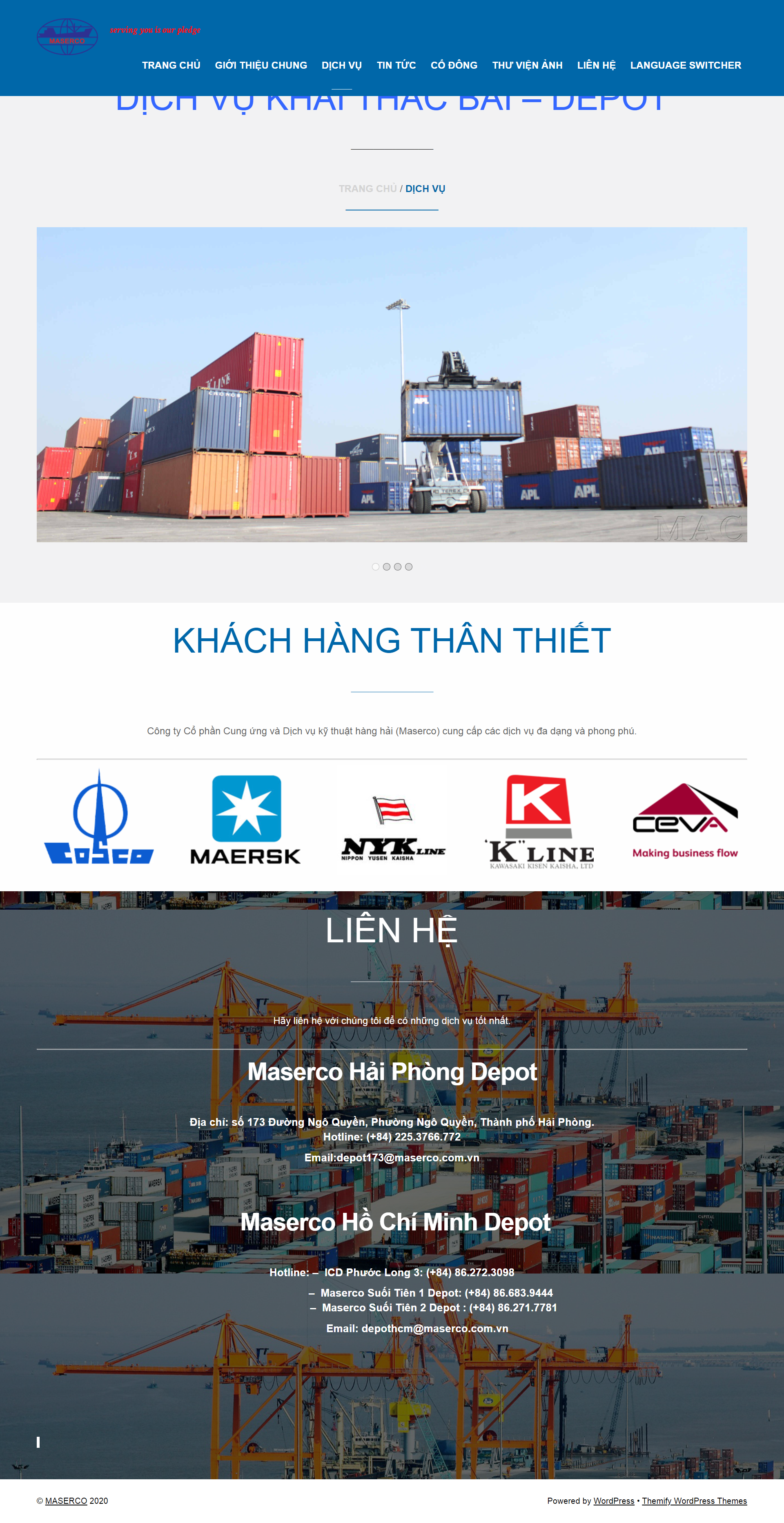 Thiết kế Web hàng hải maserco.com.vn