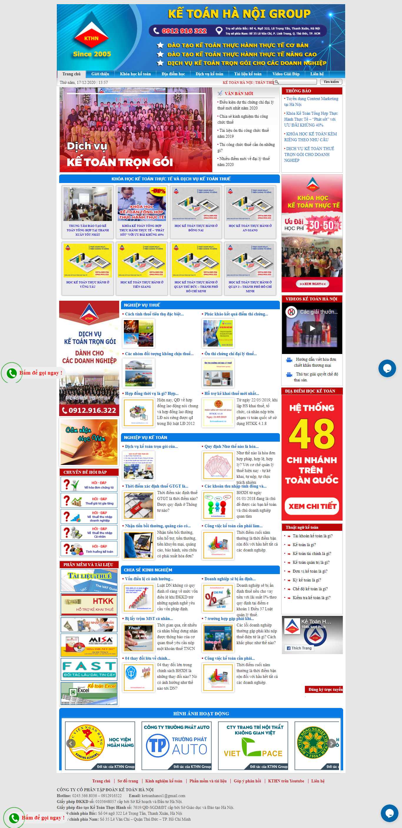 Thiết kế Web kế toán ketoanhanoi.vn