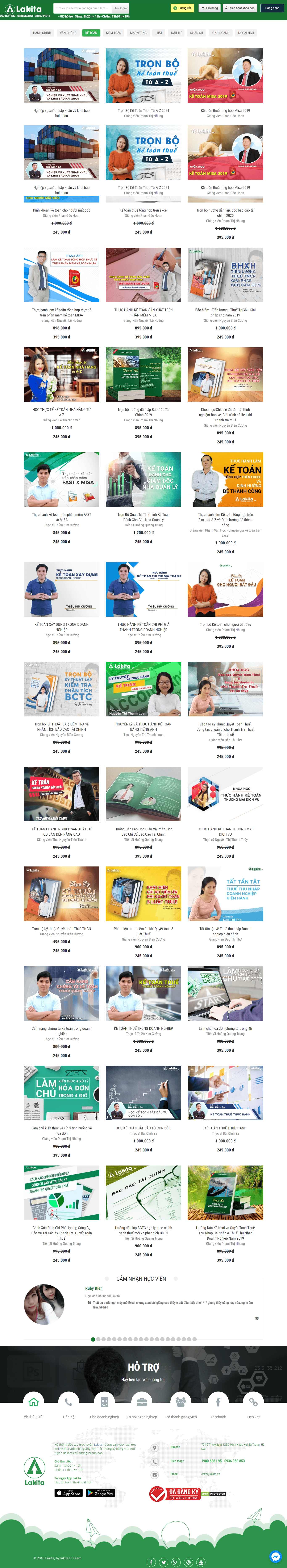 Thiết kế Web kế toán lakita.vn