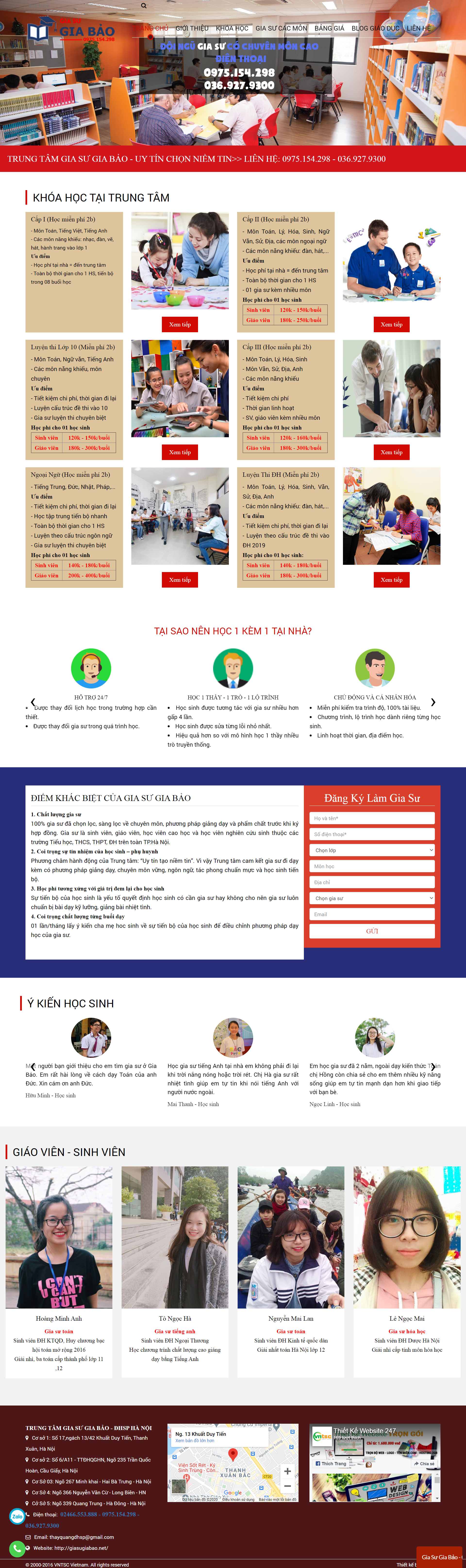 Thiết kế Web gia sư giasugiabao.org