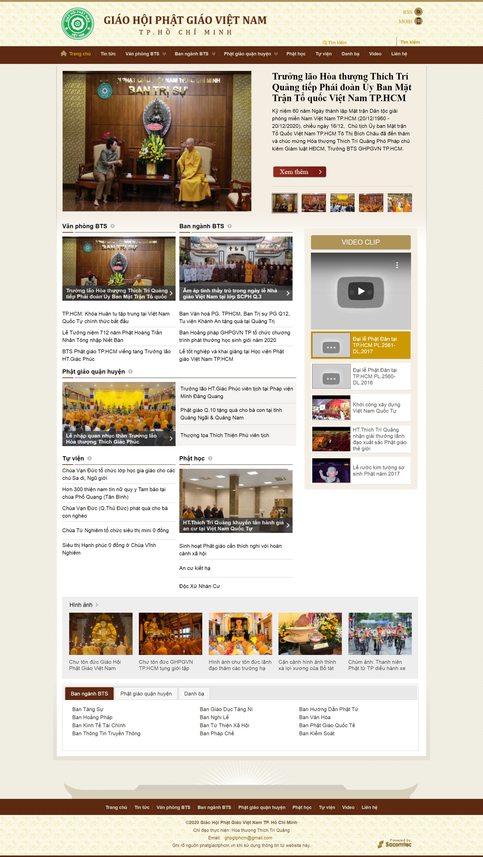 Thiết kế Web phật giáo pgtphcm.vn