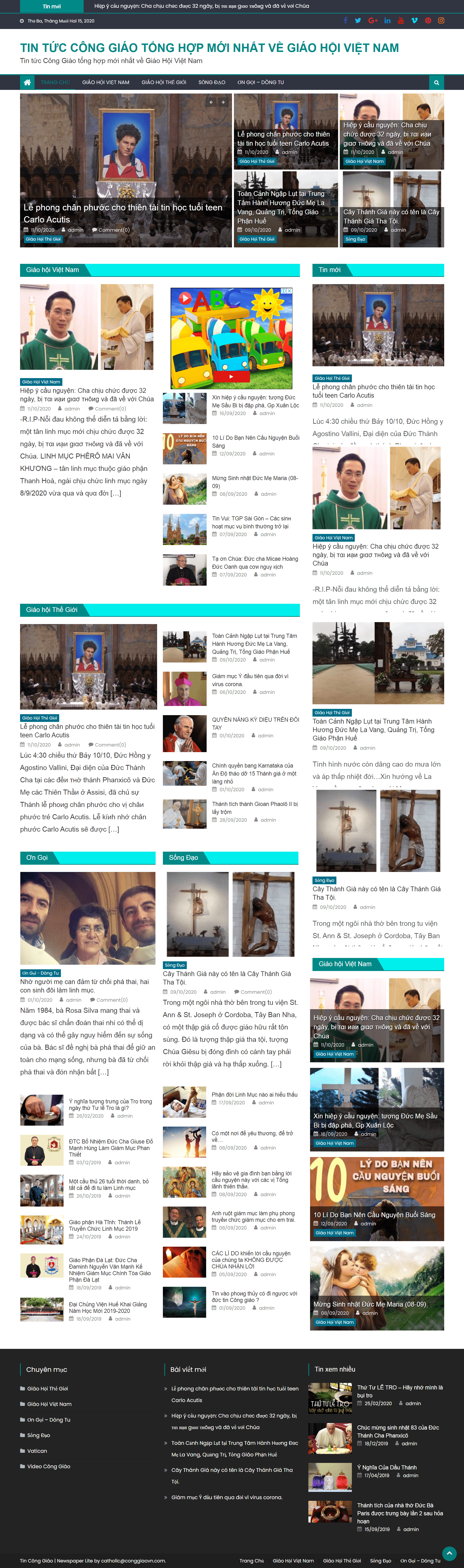 Thiết kế Web công giáo conggiaovn.com
