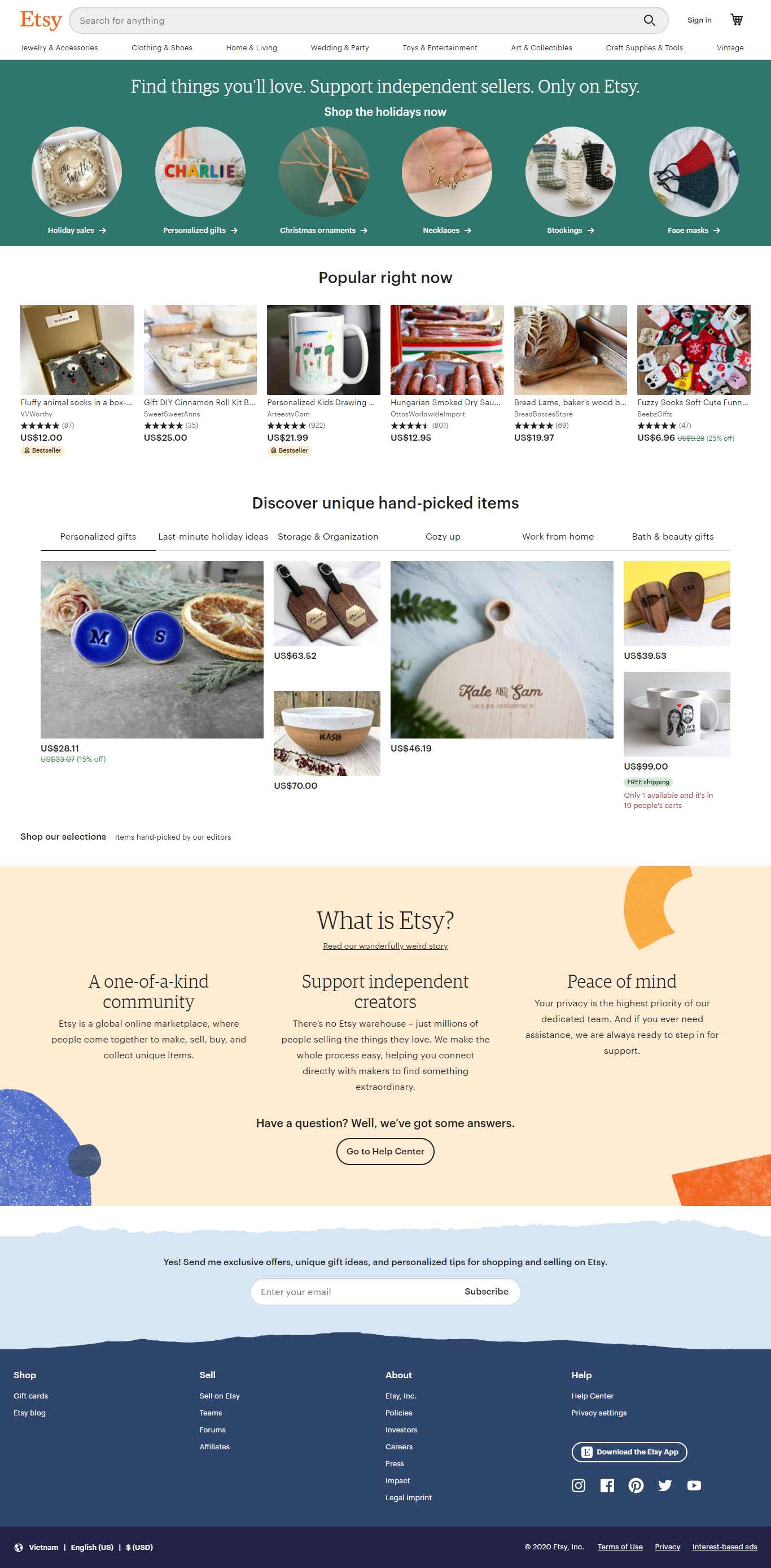 Thiết kế Web chuẩn seo google etsy.com