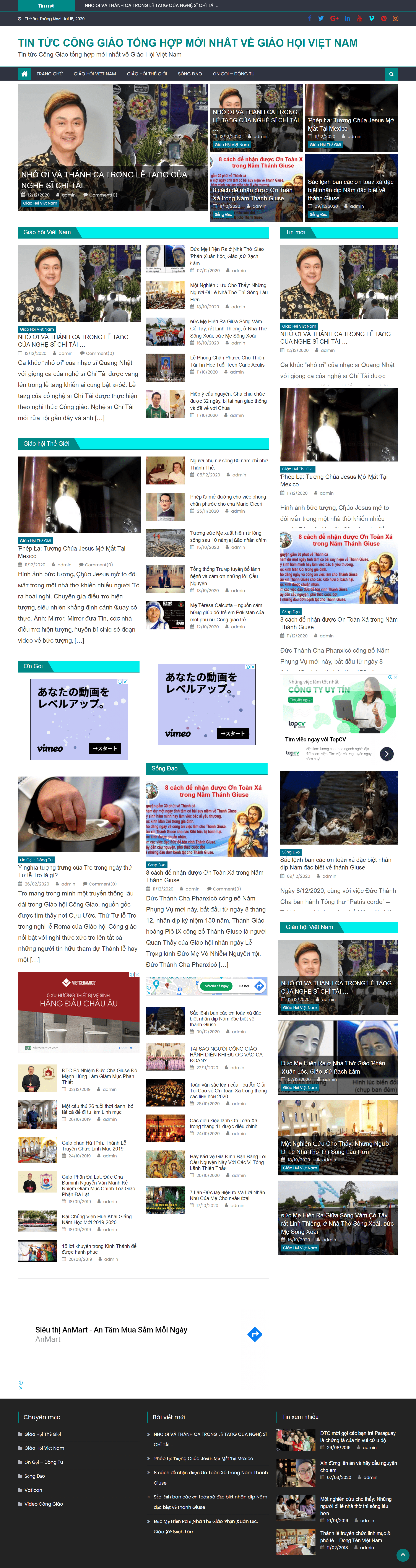 Thiết kế Web công giáo baoconggiao.info