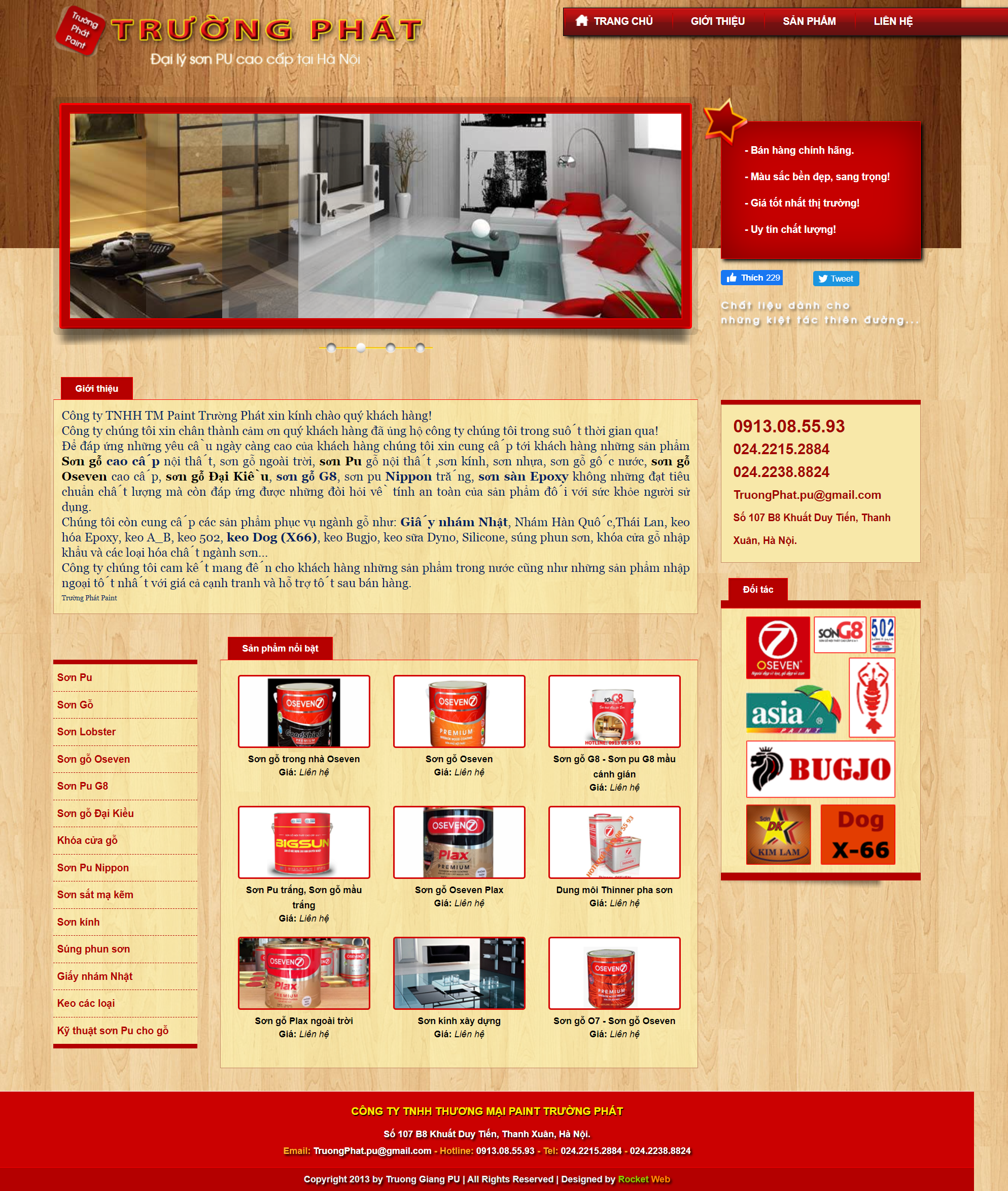 Thiết kế Web bán sơn truongphatpu.vn