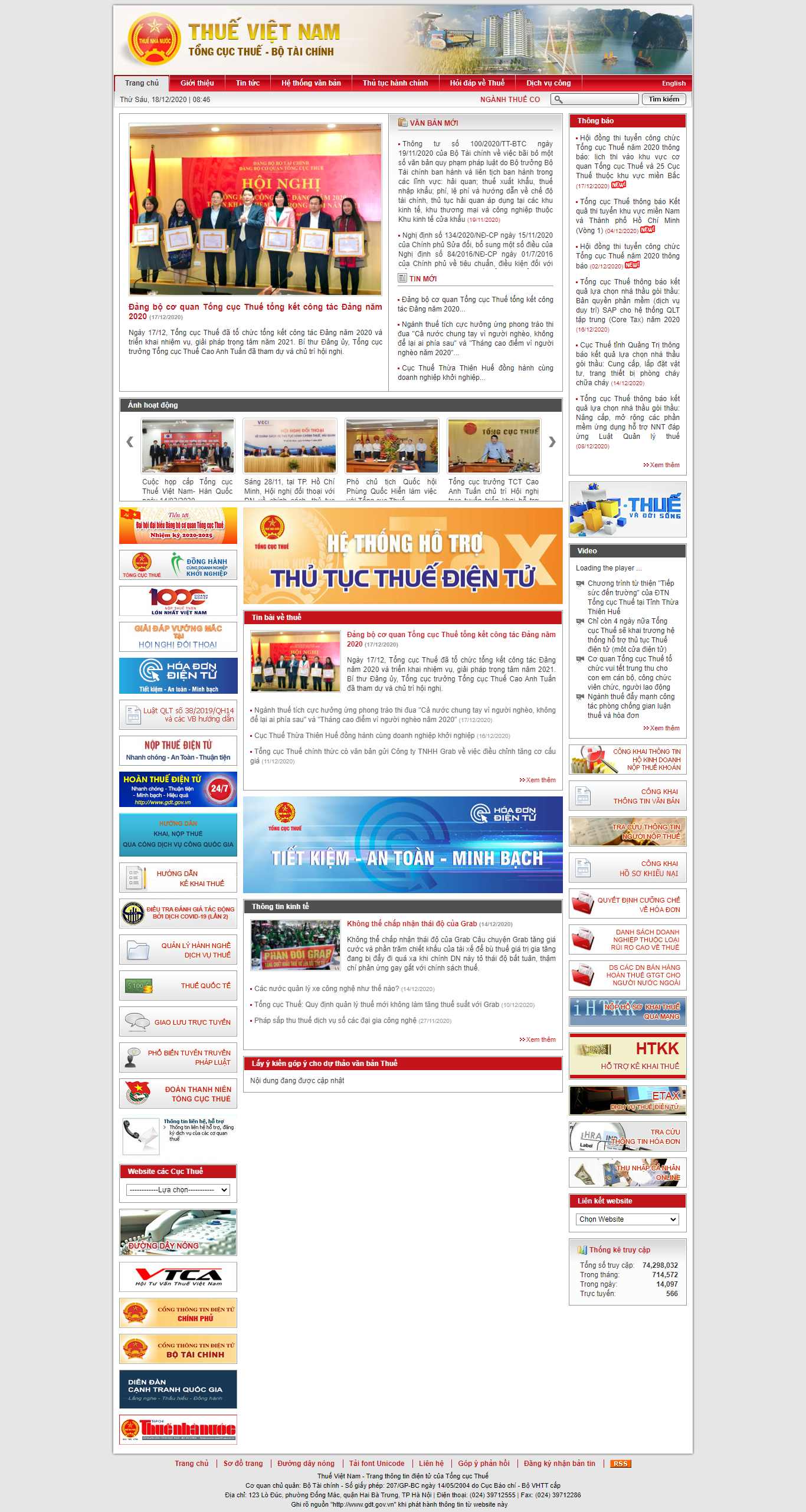 Thiết kế Web nhà nước gdt.gov.vn