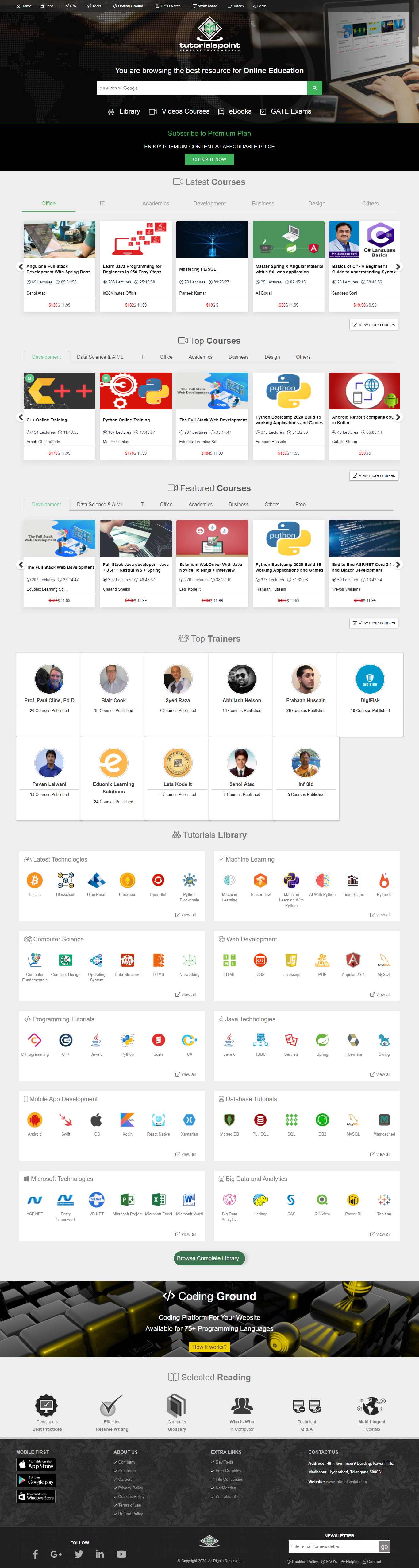 Thiết kế Web công nghệ thông tin tutorialspoint.com