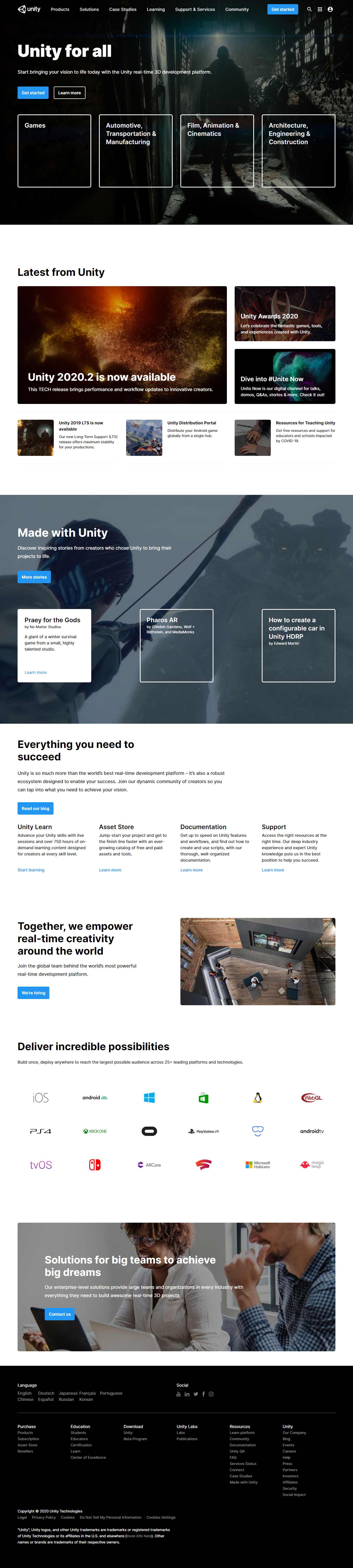 Thiết kế Web cá nhân unity.com