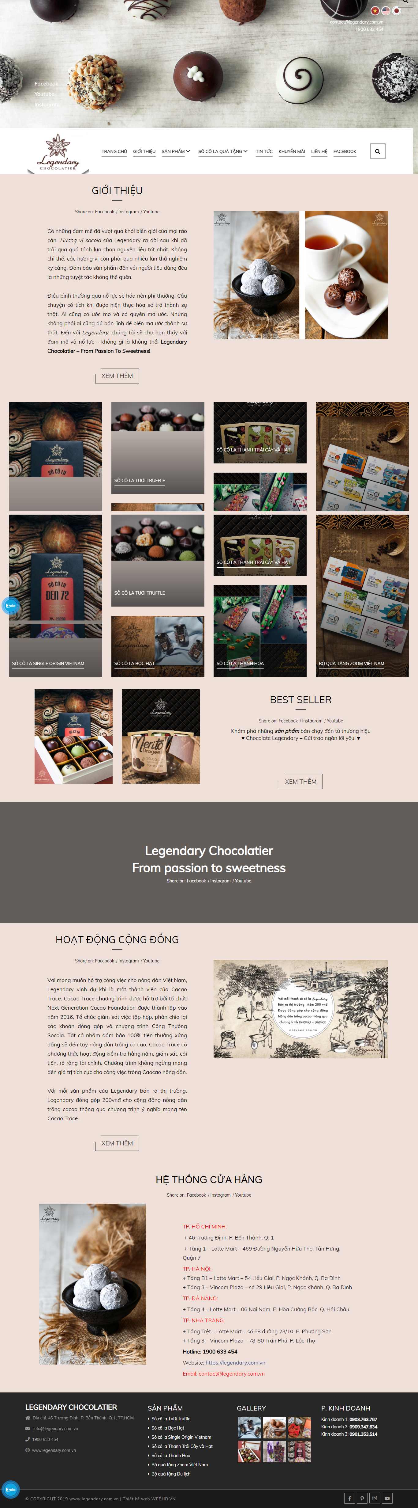 Thiết kế Web cá nhân legendary.com.vn