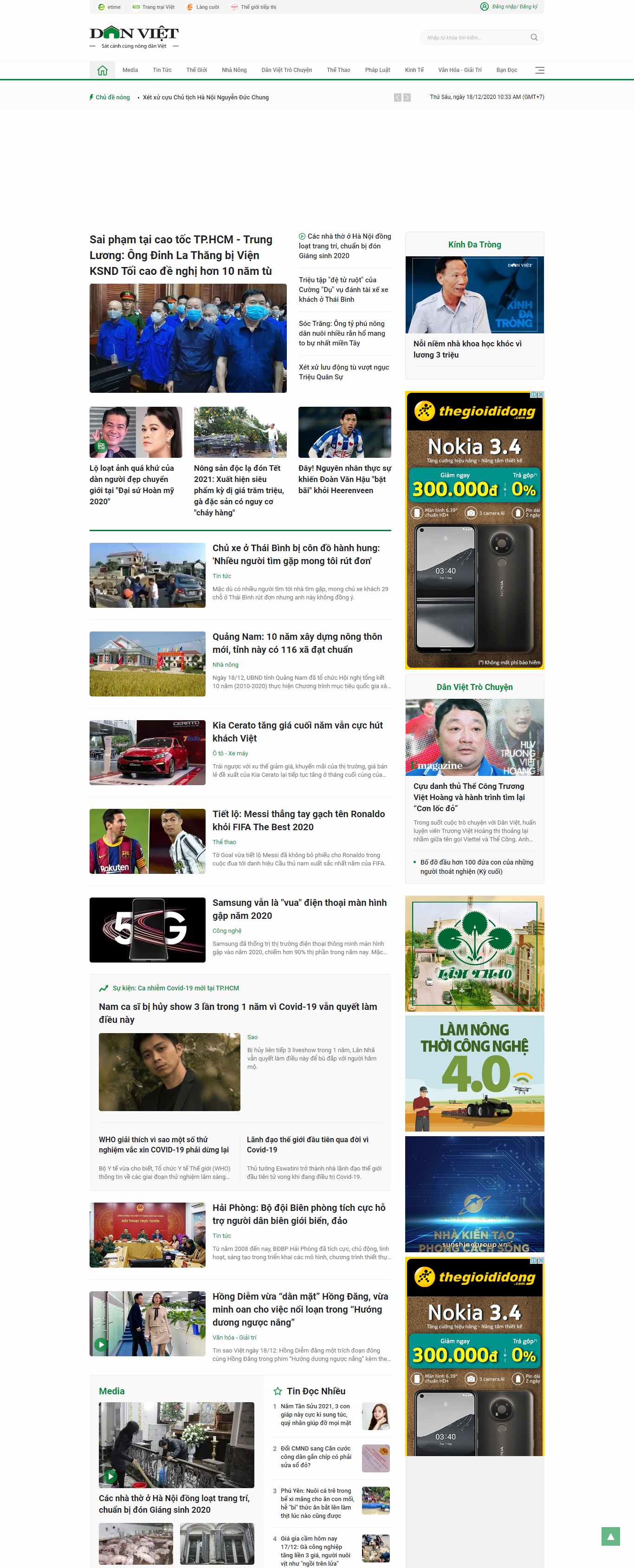 Thiết kế Web báo điện tử danviet.vn