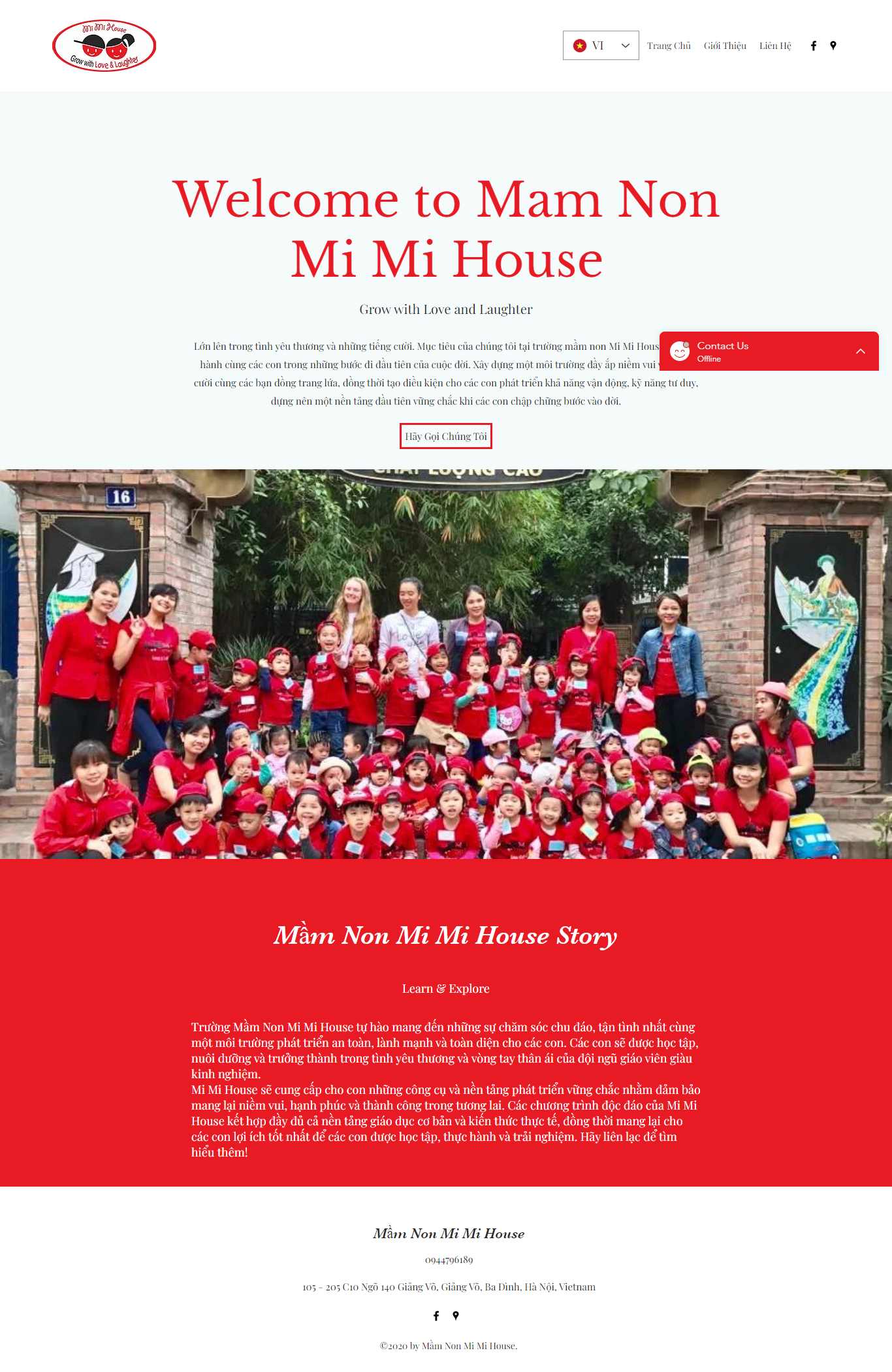 Thiết kế Web trường mầm non mamnonmimihouse.com