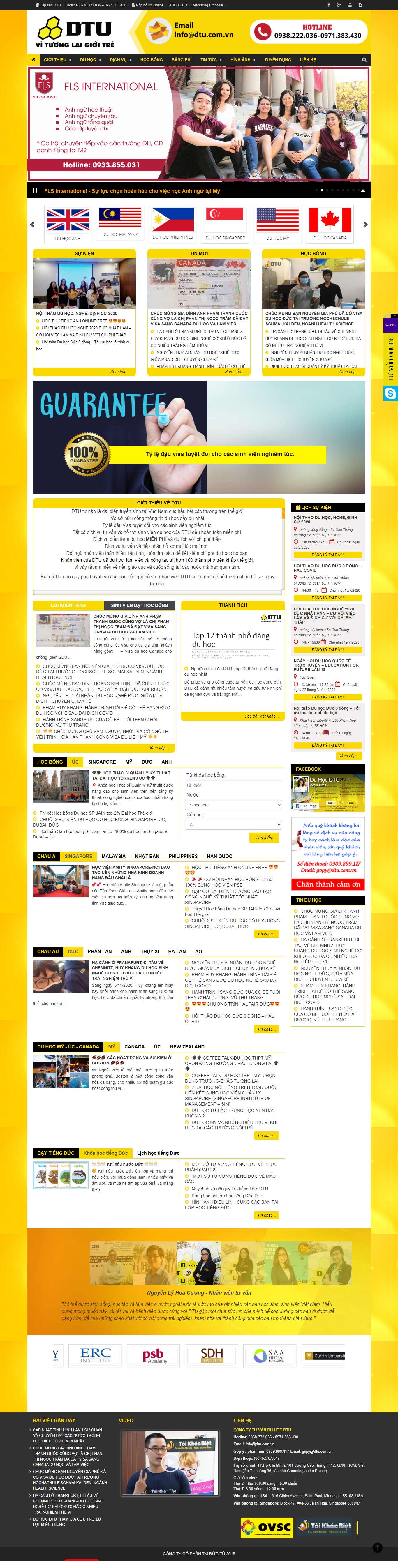 Thiết kế Web du học anh dtu.com.vn