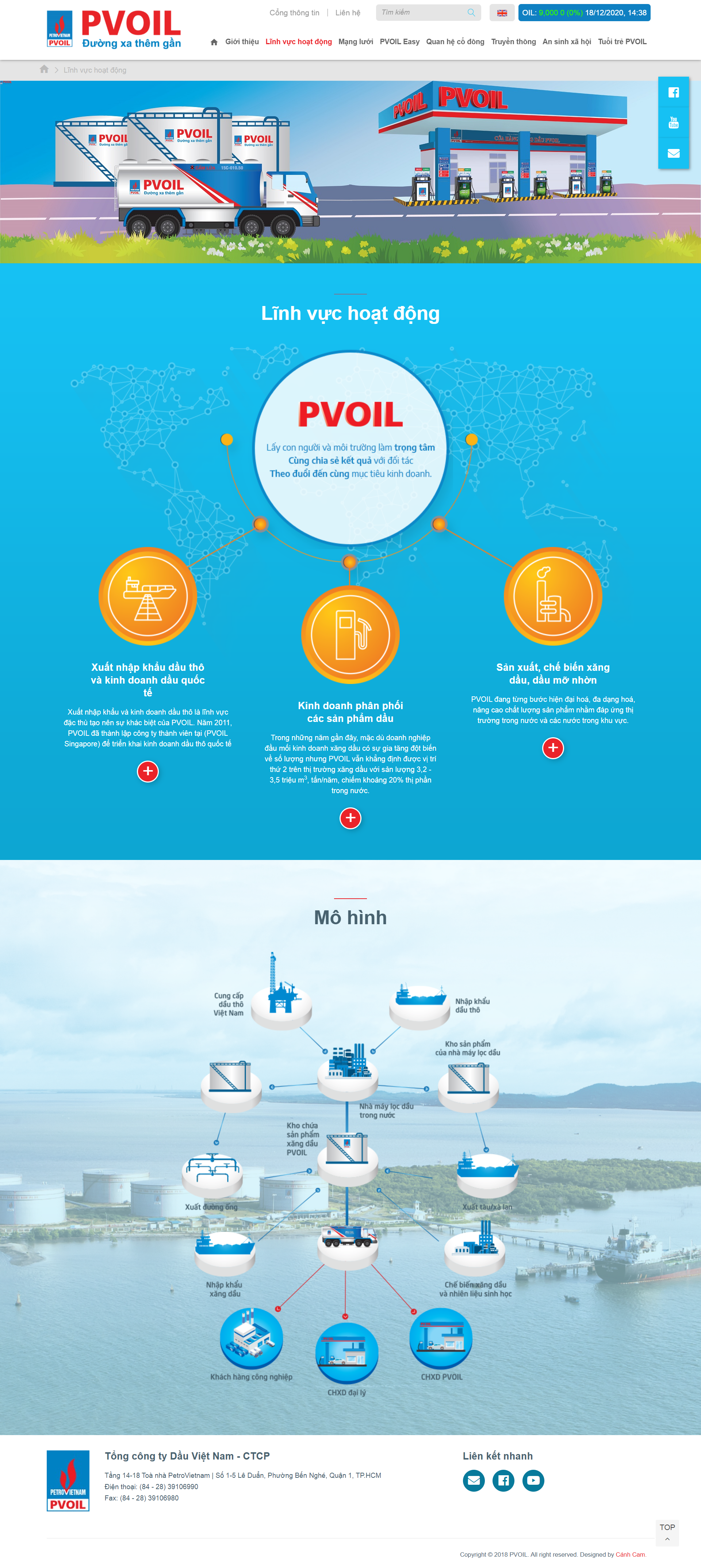 Thiết kế Web dầu khí pvoil.com.vn