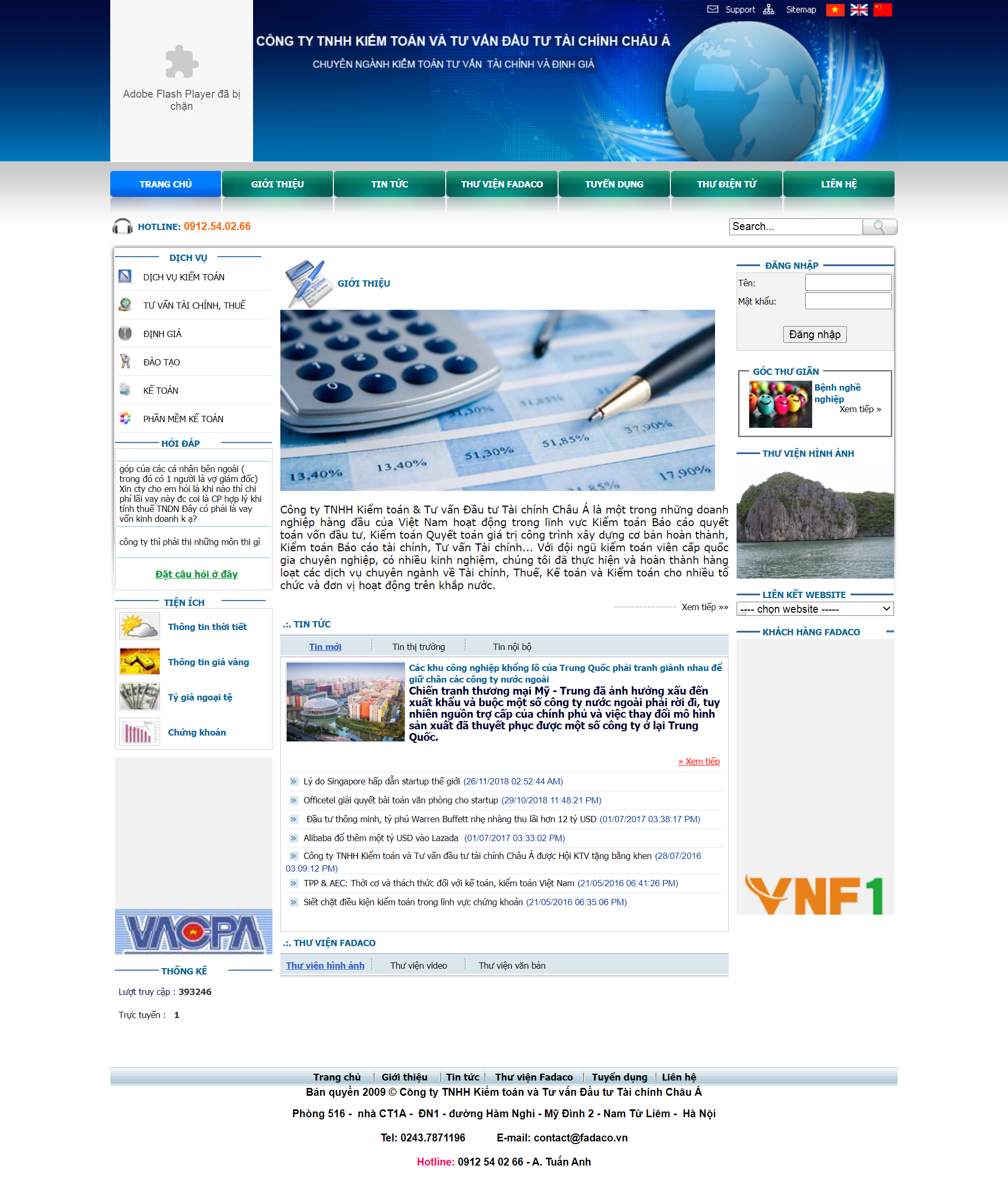 Thiết kế Web kiểm toán fadaco.com.vn