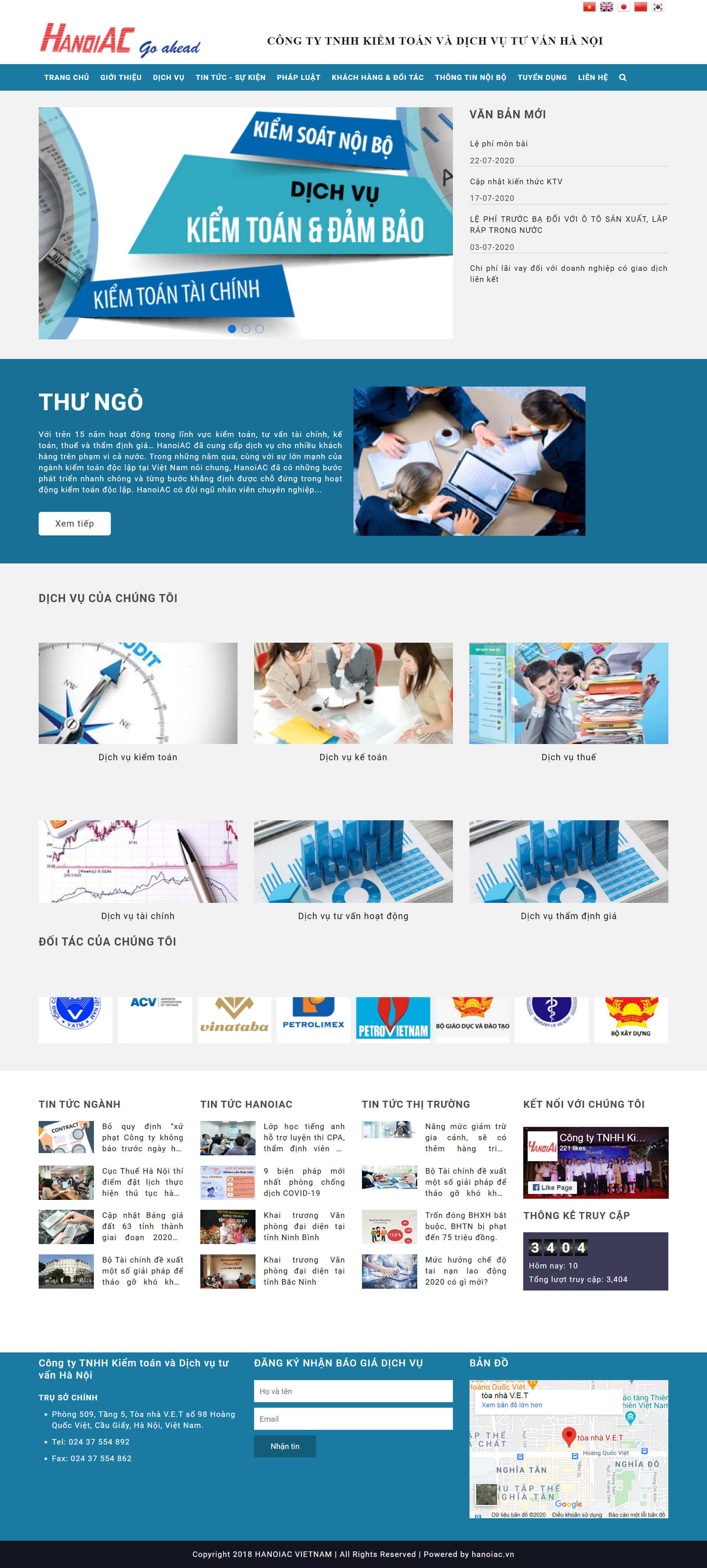 Thiết kế Web kiểm toán hanoiac.com.vn