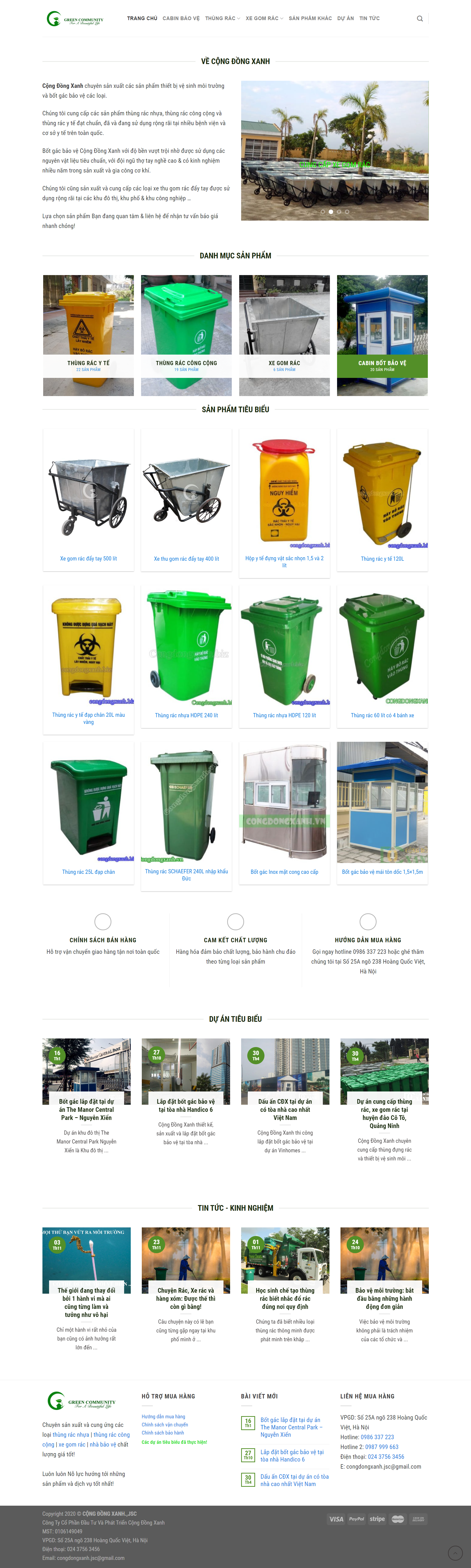 Thiết kế Web cộng đồng congdongxanh.vn