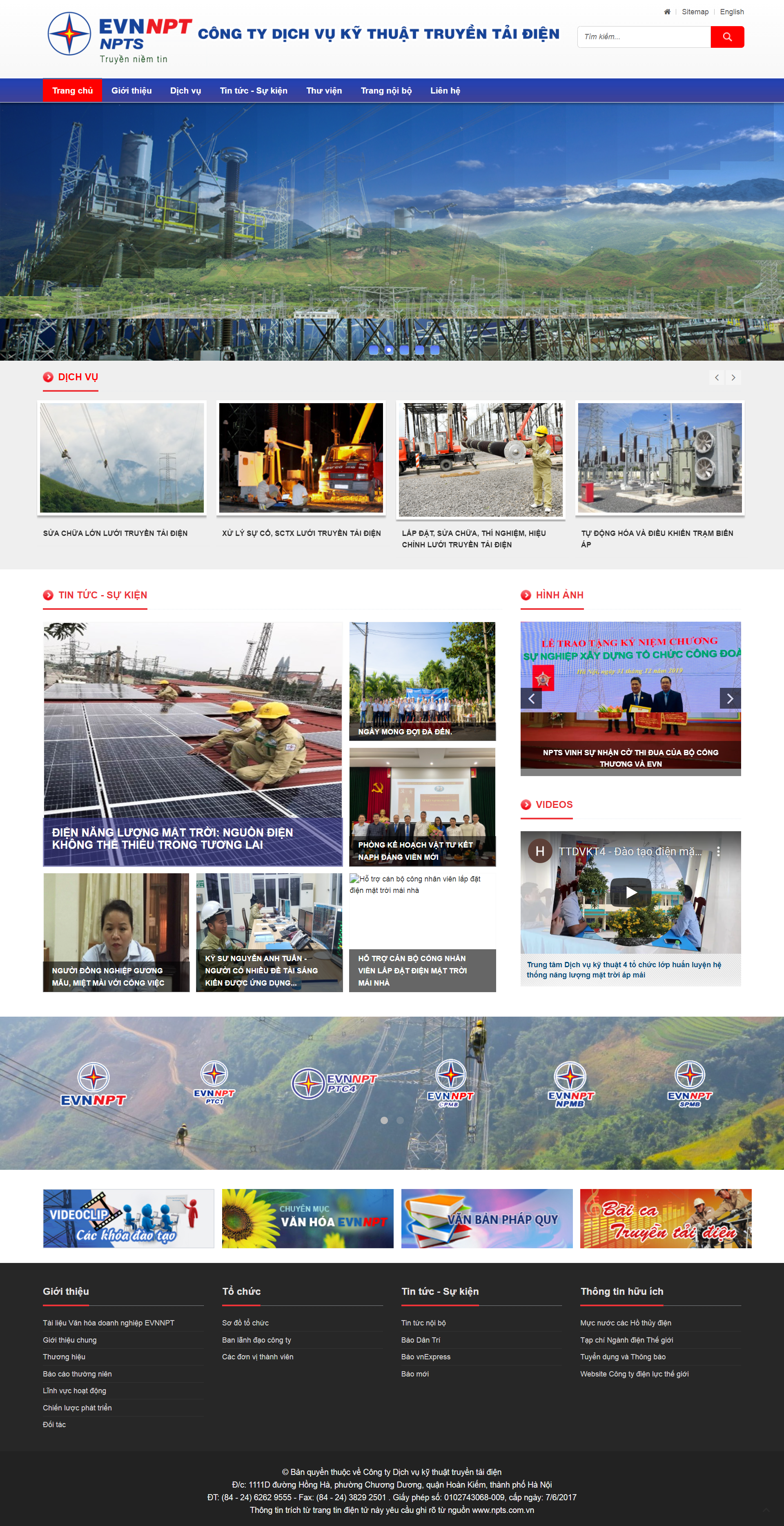 Thiết kế Web dịch vụ npts.com.vn