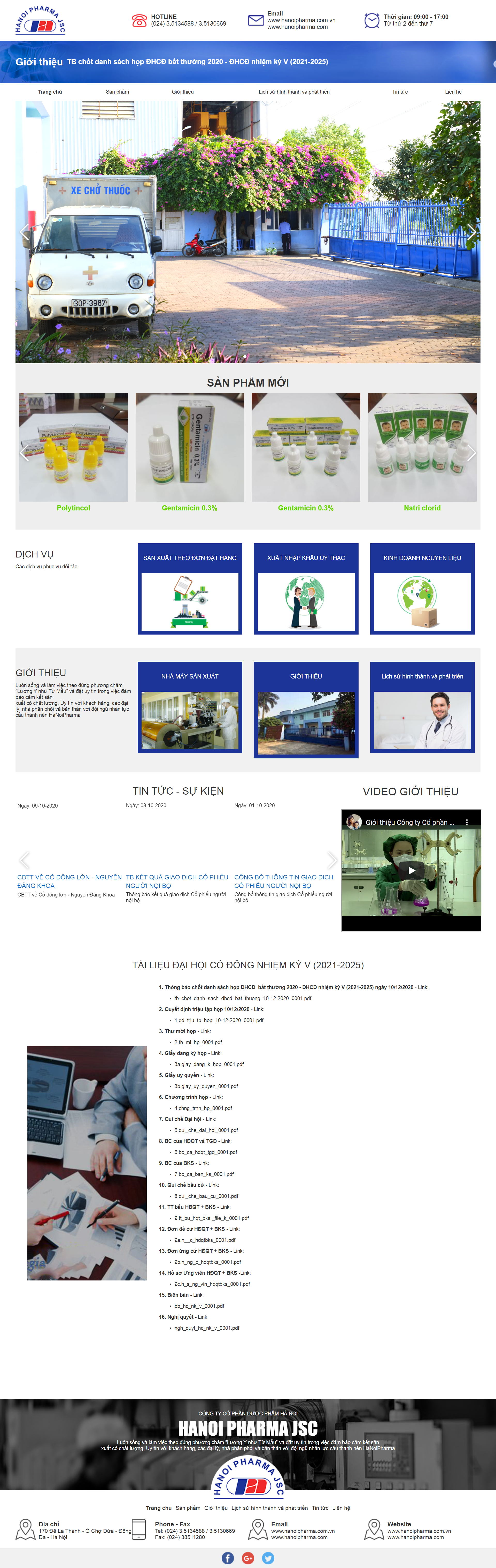 Thiết kế Web dược hanoipharma.com.vn