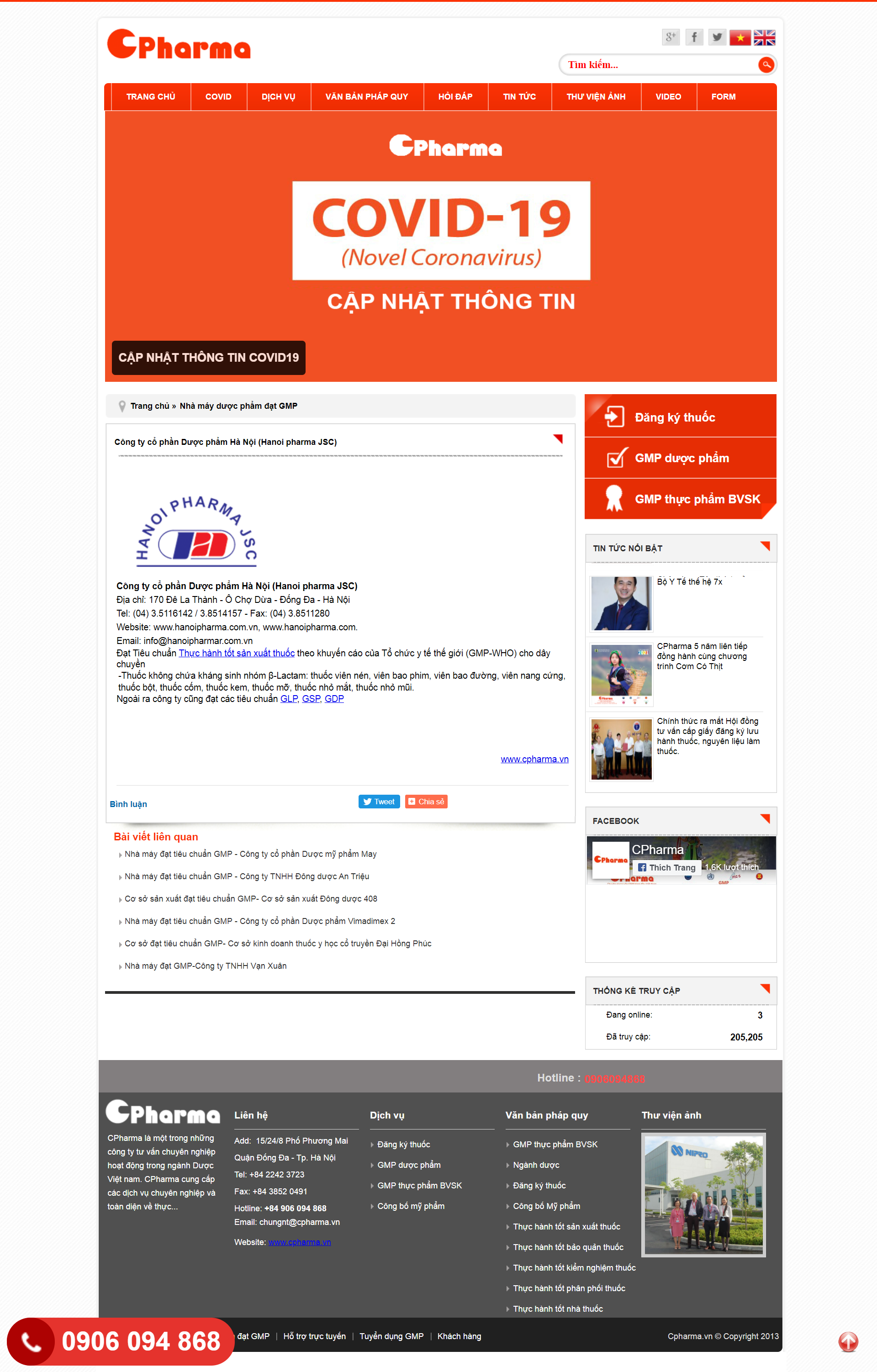 Thiết kế Web dược cpharma.vn