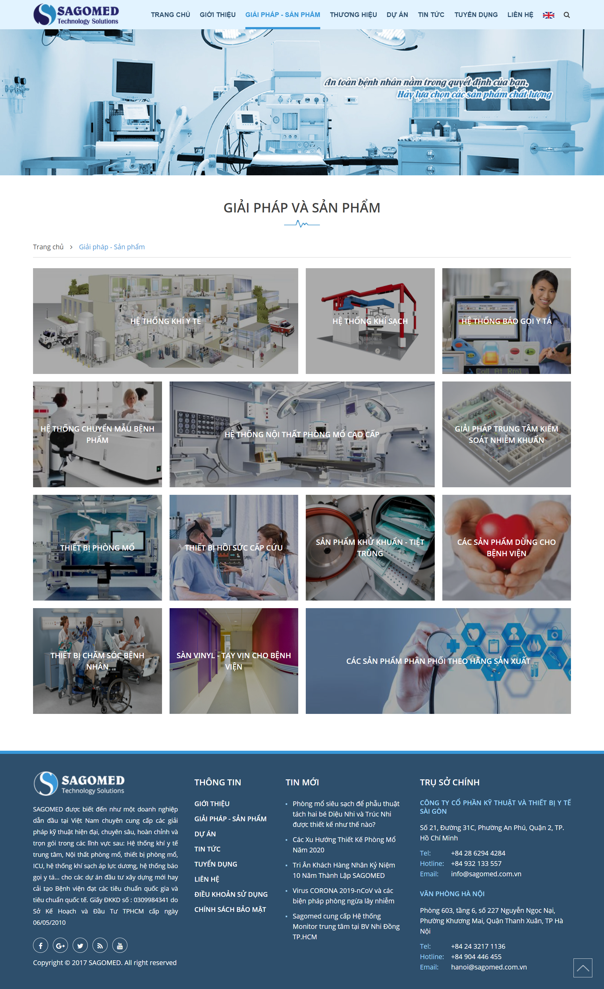 Thiết kế Web y tế sagomed.com.vn