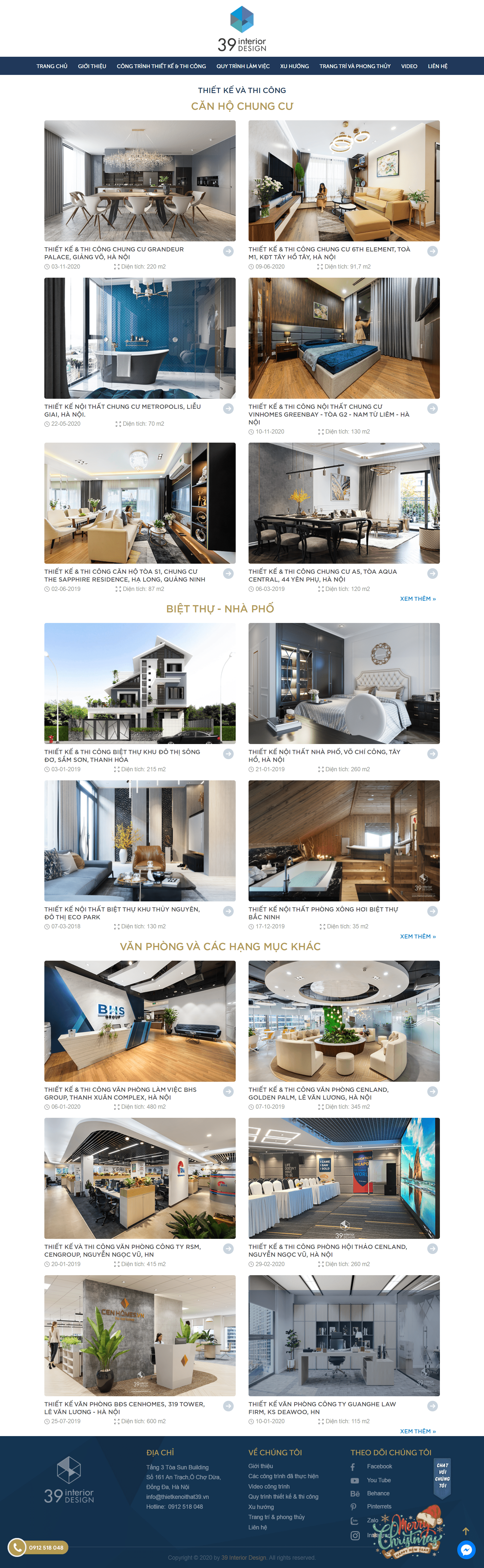 Thiết kế Web kiến trúc thietkenoithat39.vn