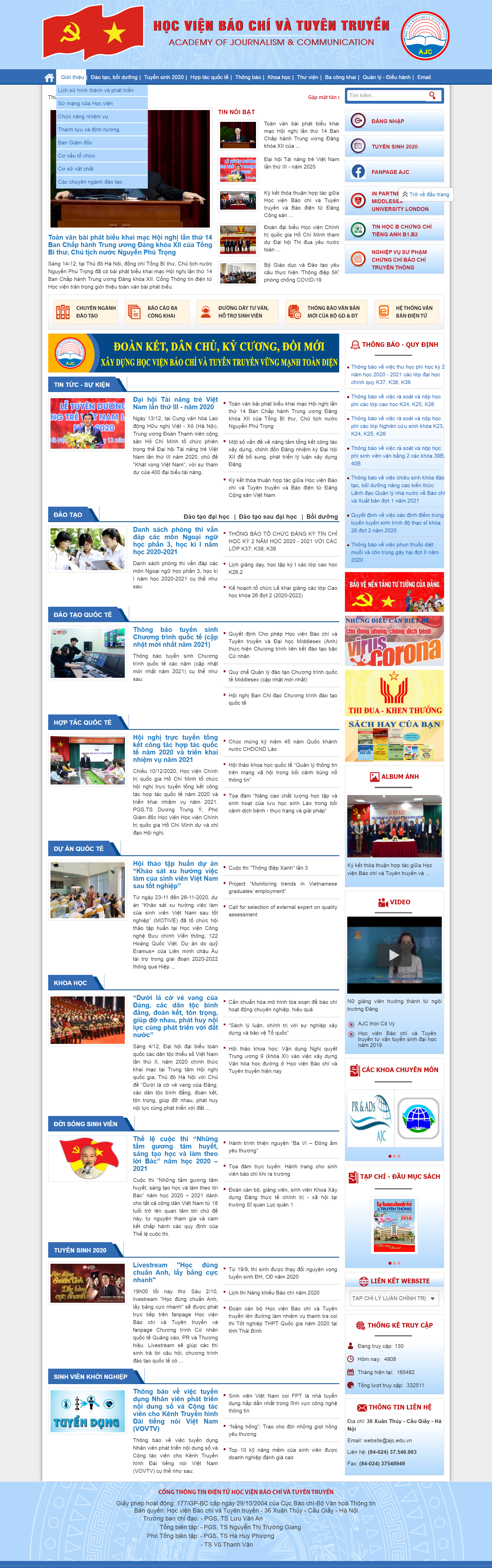 Thiết kế Web báo chí ajc.hcma.vn