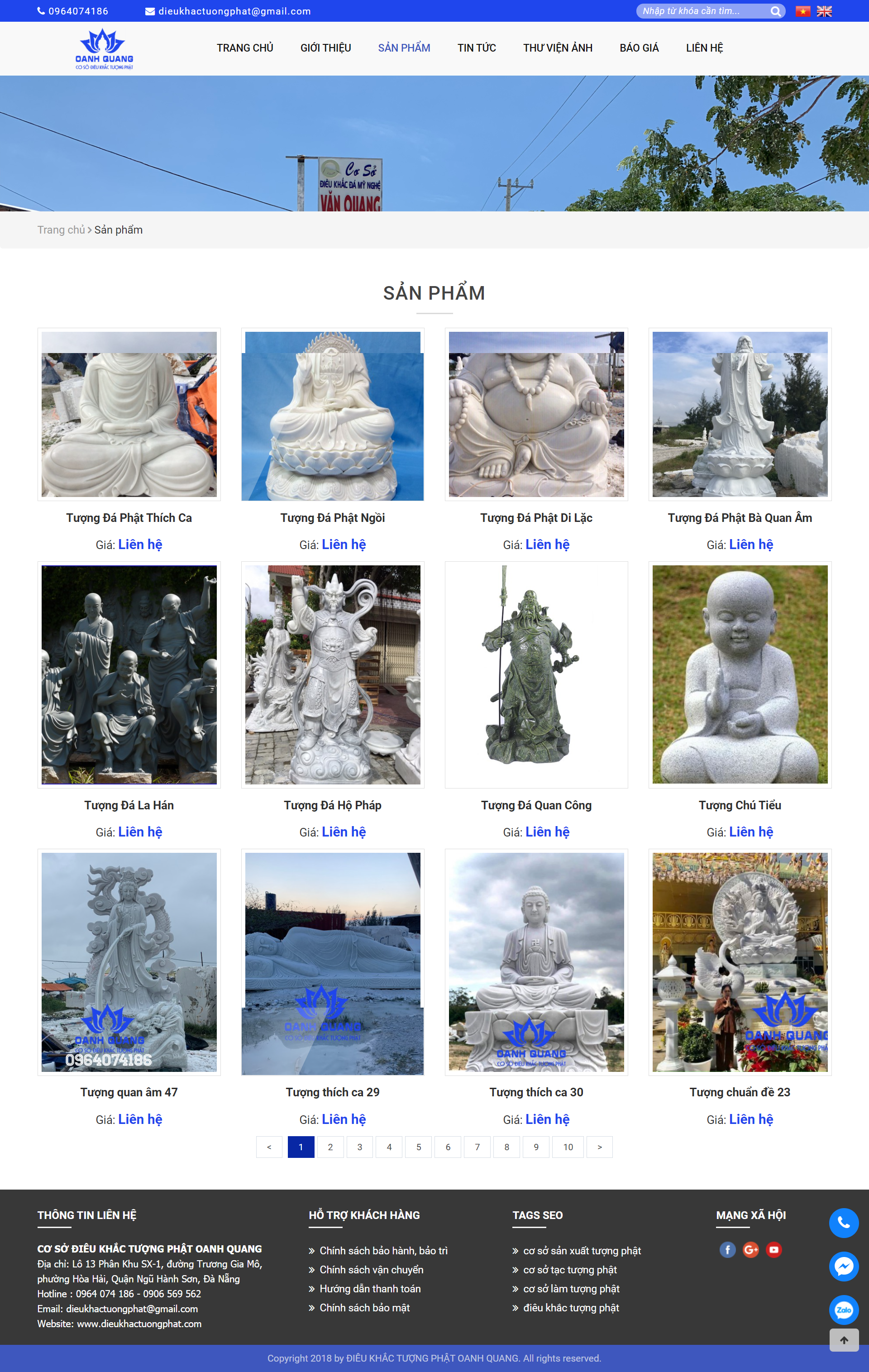 Thiết kế Web điêu khắc dieukhactuongphat.com