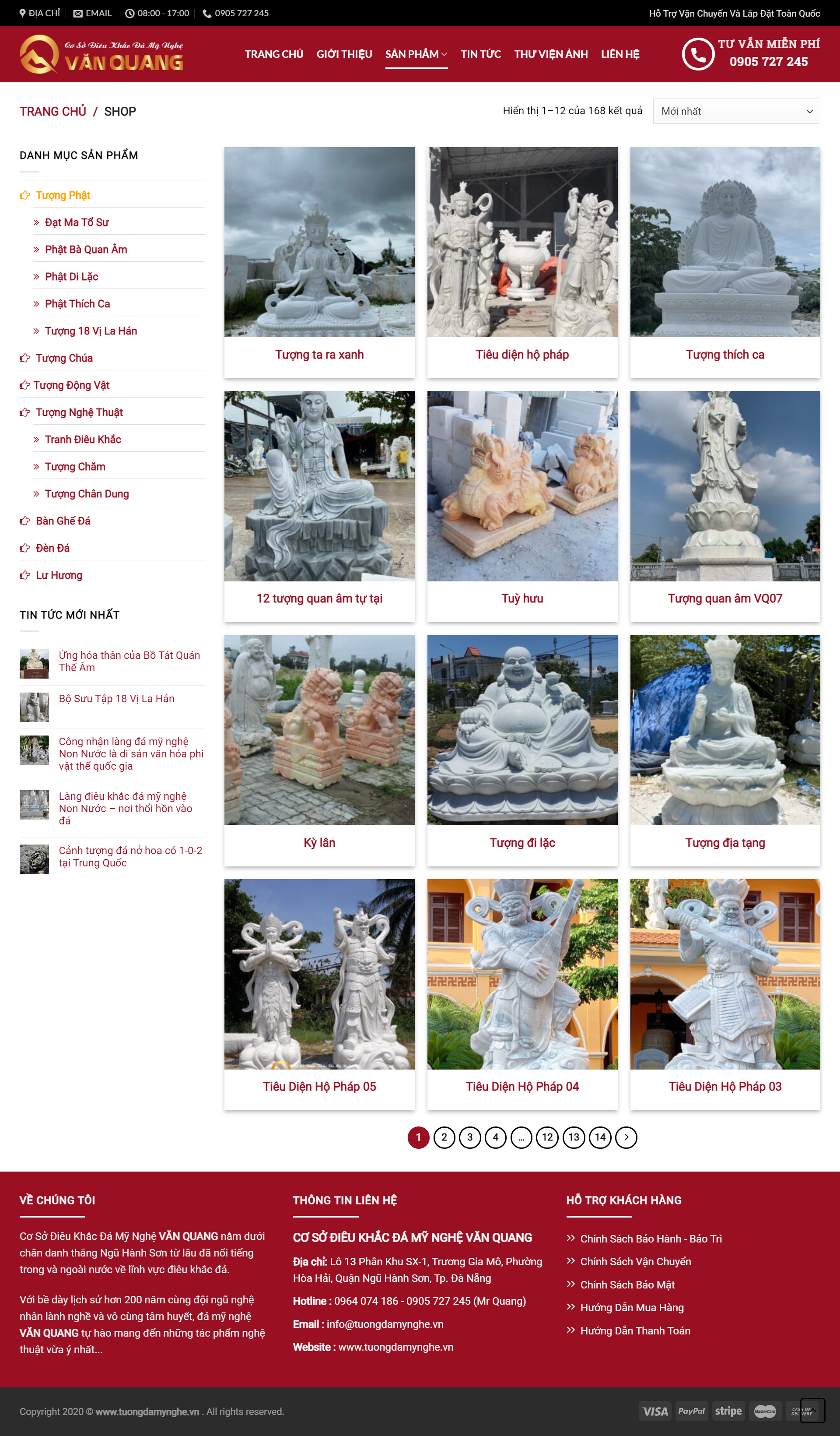 Thiết kế Web điêu khắc tuongdamynghe.vn