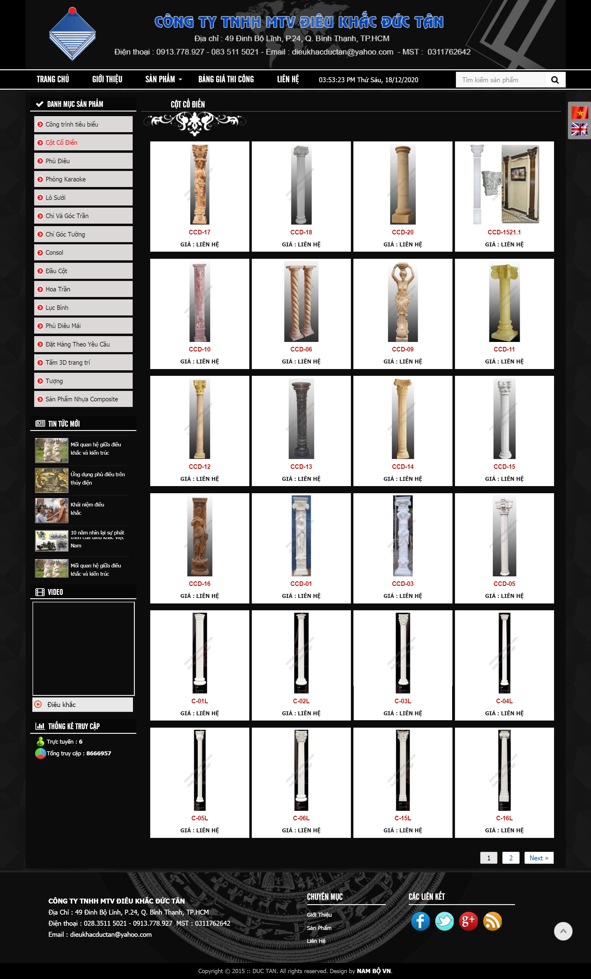 Thiết kế Web điêu khắc dieukhacductan.com