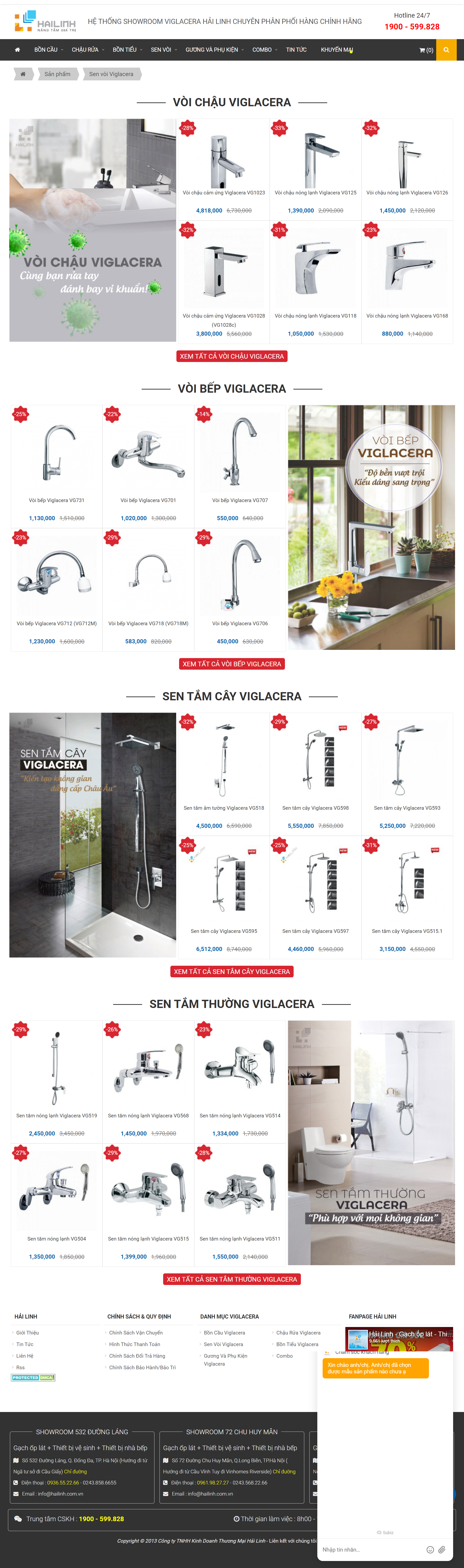 Thiết kế Web sen vòi thietbivesinhviglacera.net