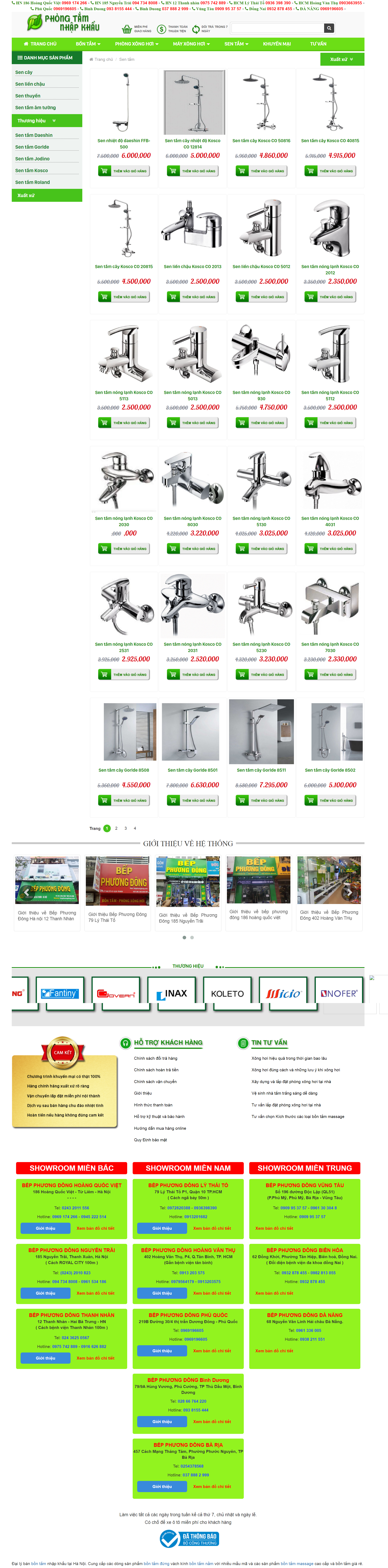 Thiết kế Web sen vòi phongtamnhapkhau.vn