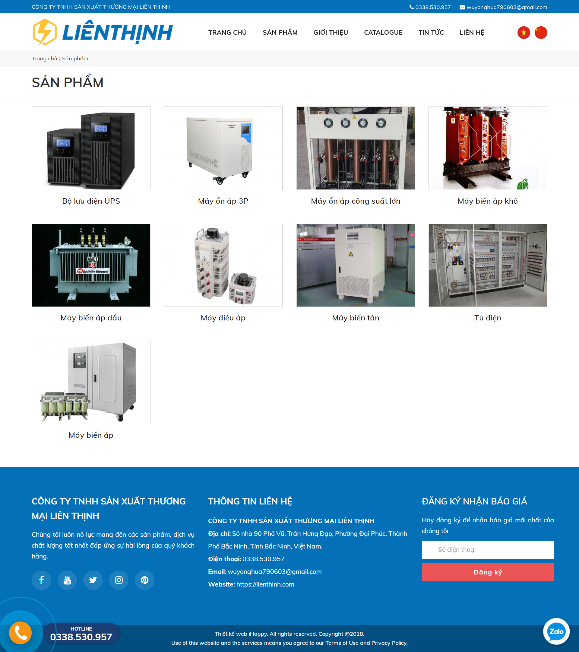 Thiết kế Web ổn áp, lioa lienthinh.com