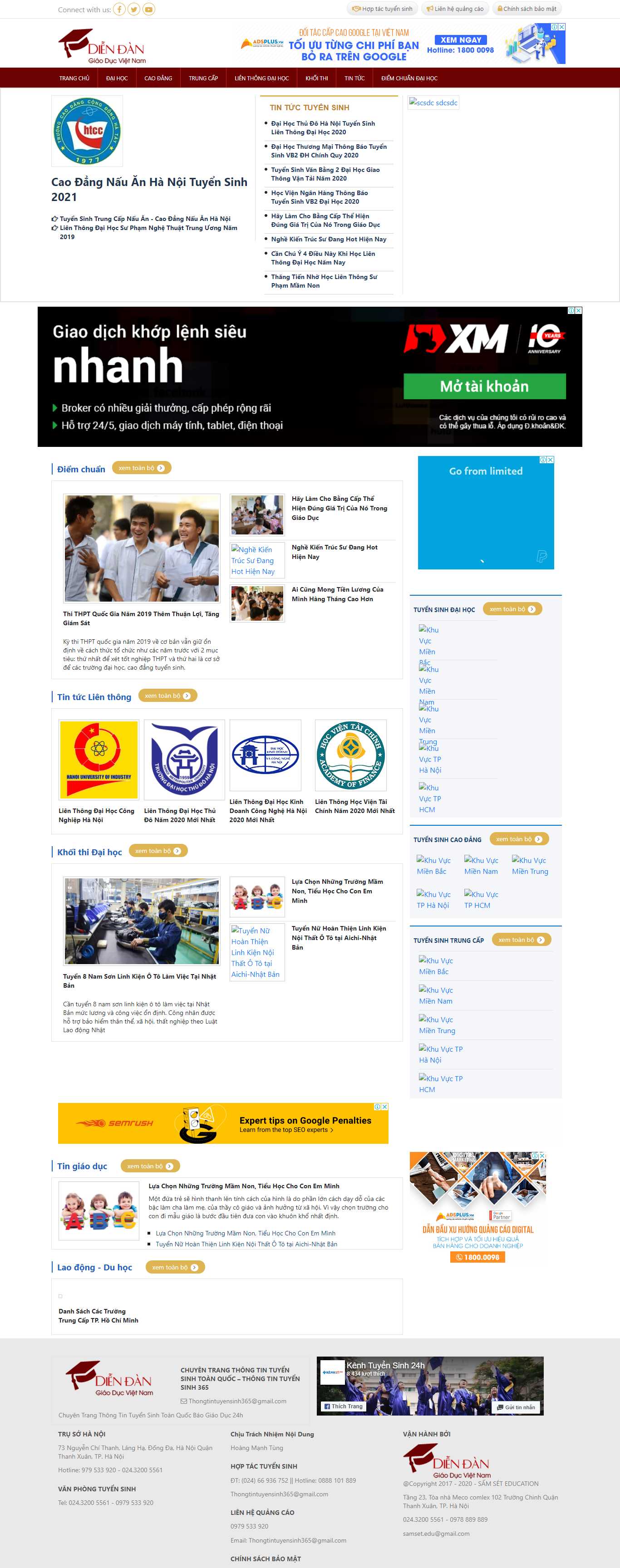 Thiết kế Web diễn đàn diendangiaoducvietnam.com