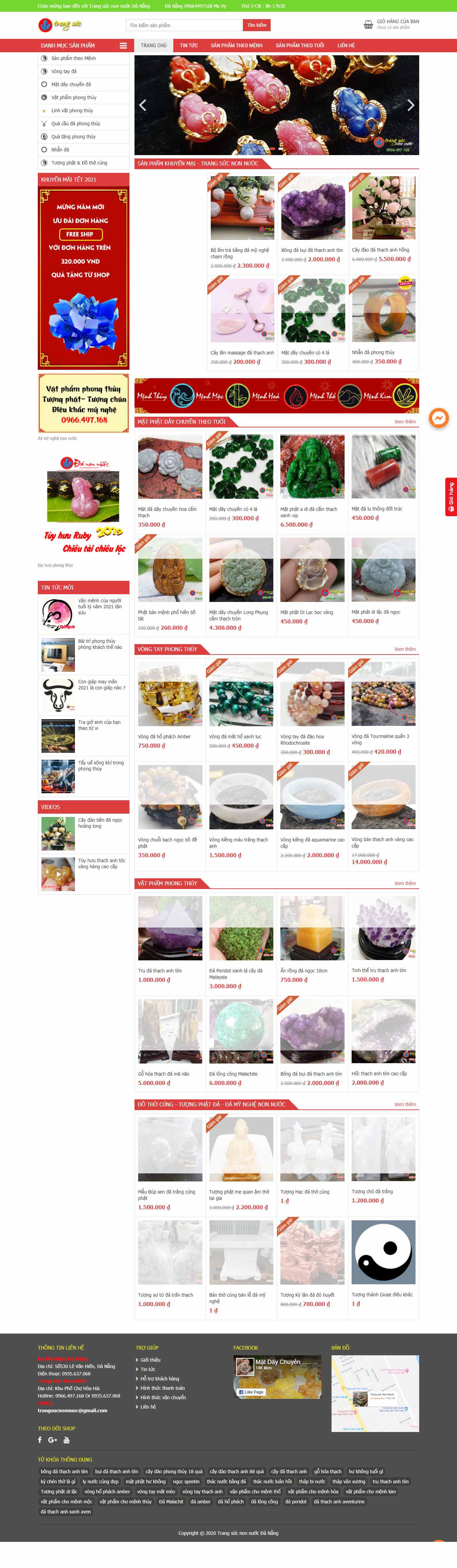 Thiết kế Web phong thủy cuộc sống trangsucnonnuoc.com