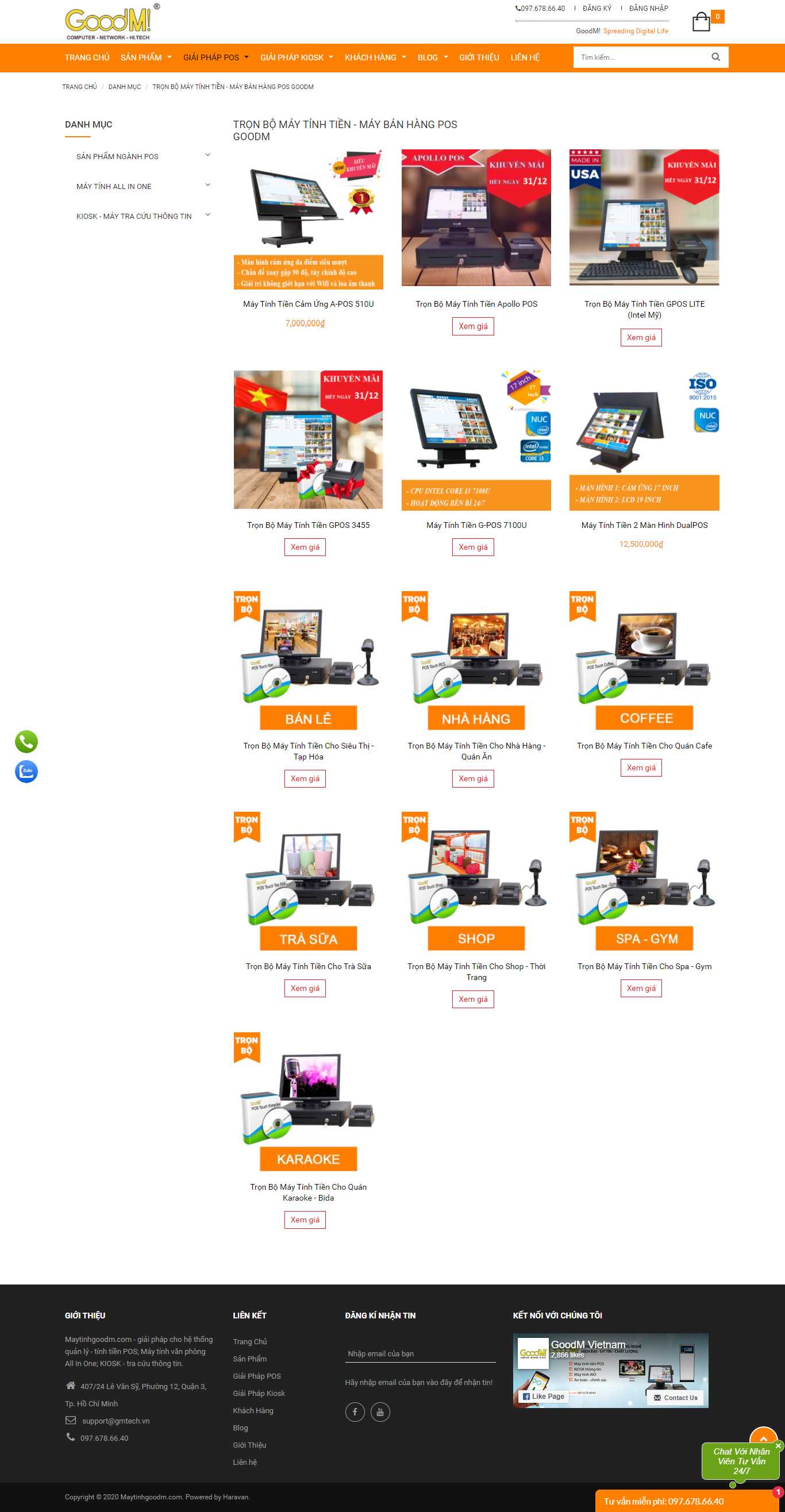 Thiết kế Web máy tính tiền maytinhgoodm.com